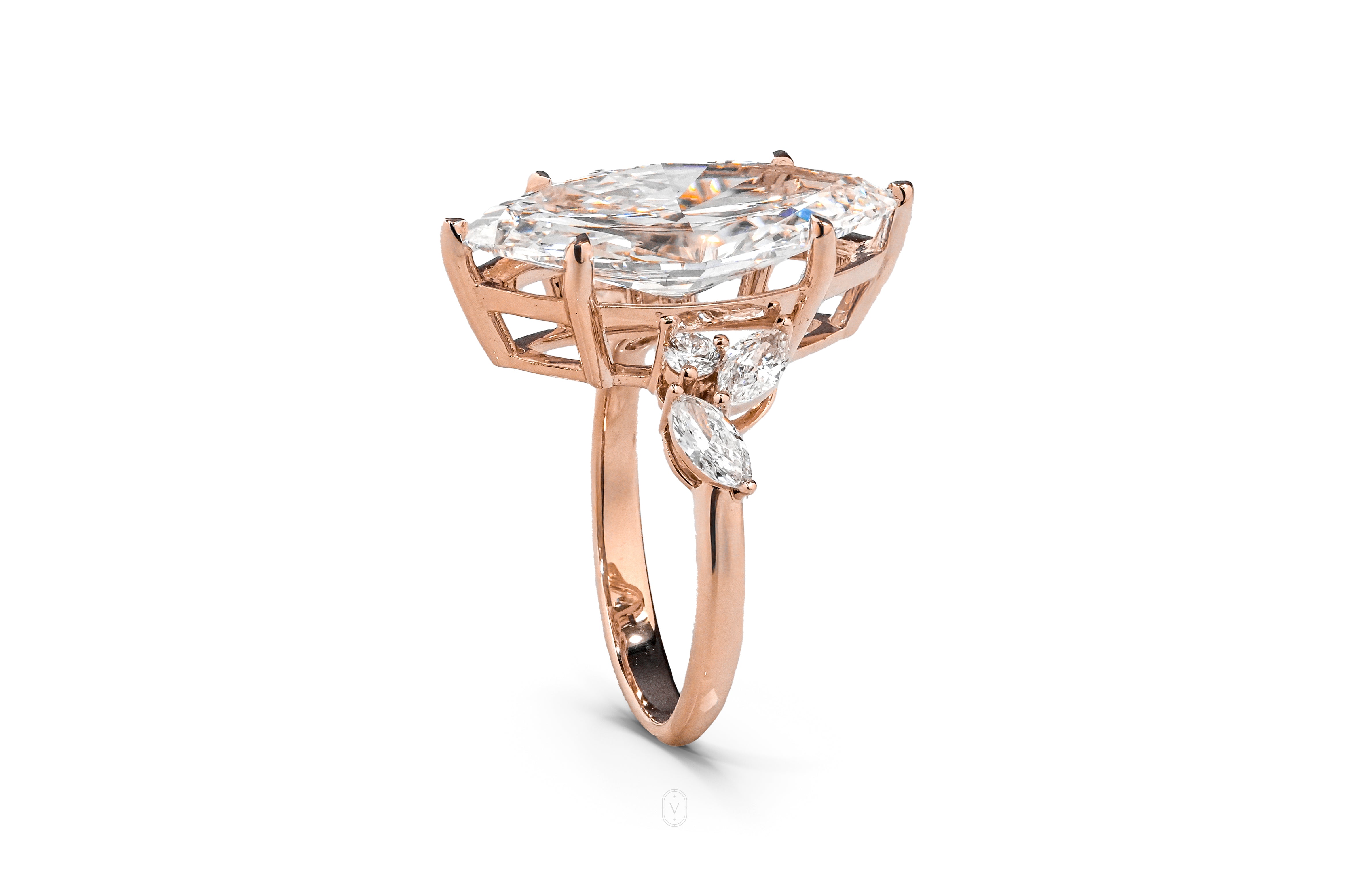 harga lab grown diamond marquise ring rosegold