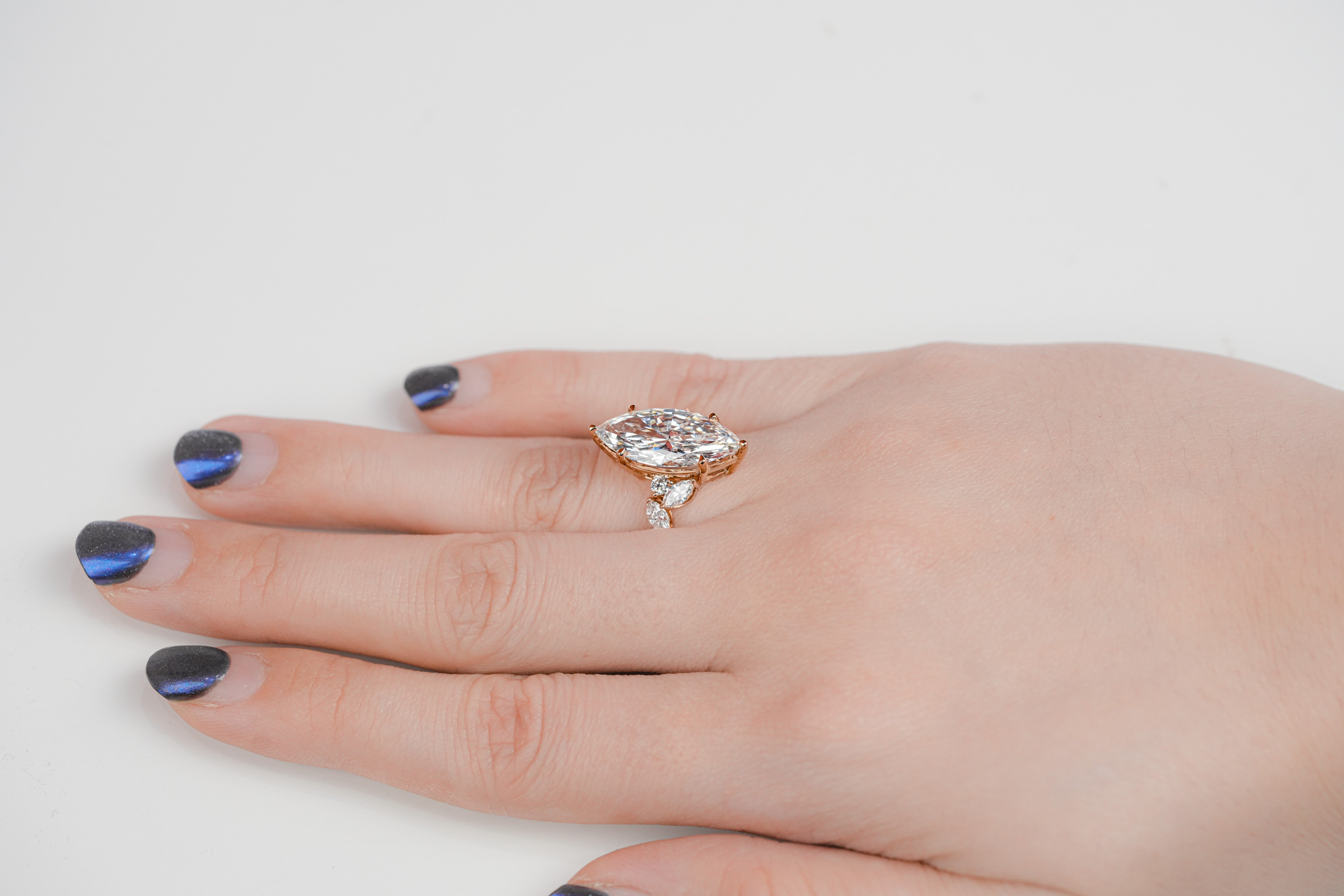 harga lab grown diamond marquise ring rosegold