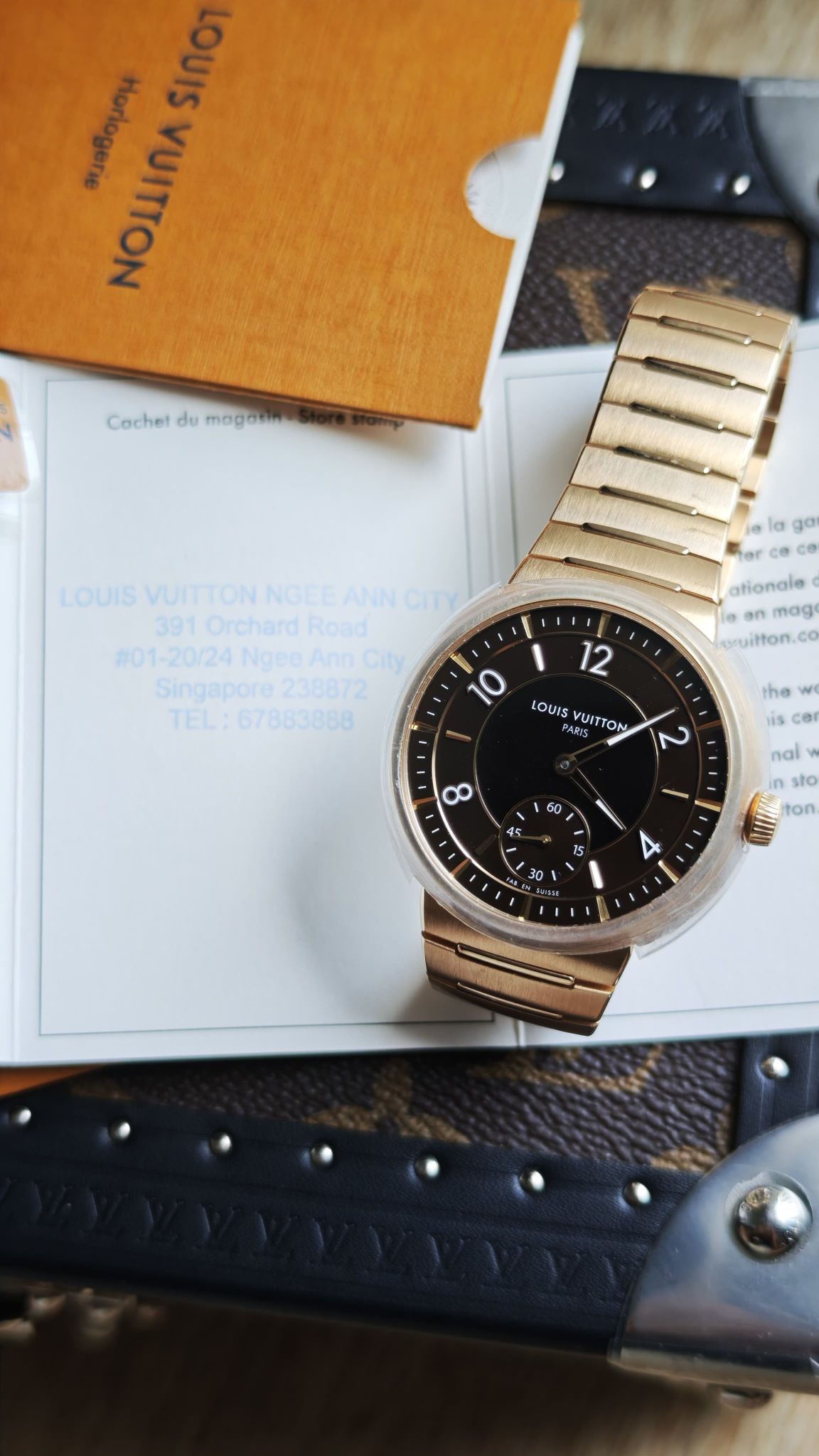 TAMBOUR 40MM ROSEGOLD BROWN DIAL