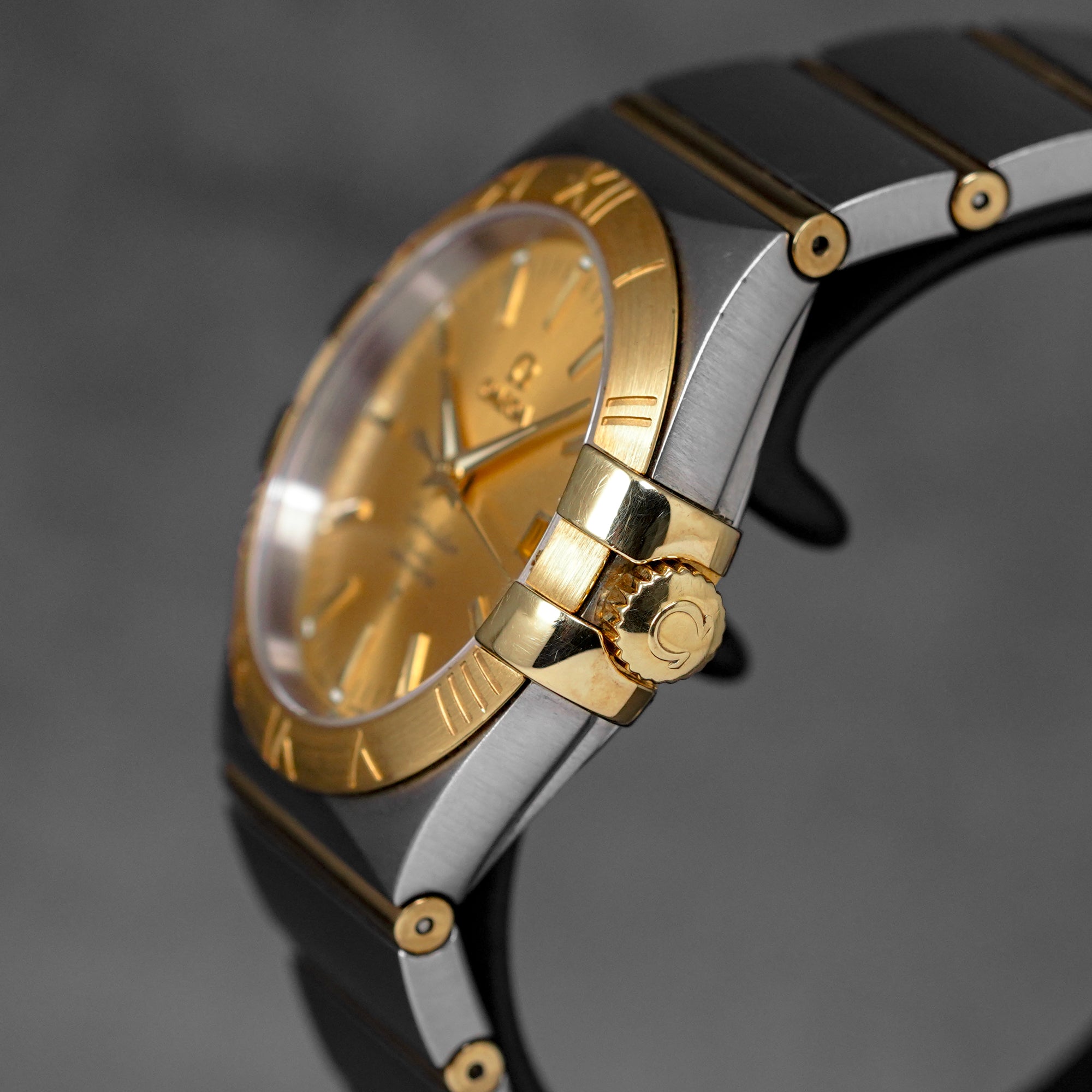 CONSTELLATION 35MM TWOTONE YELLOWGOLD YELLOW DIAL (WATCH & BOX)