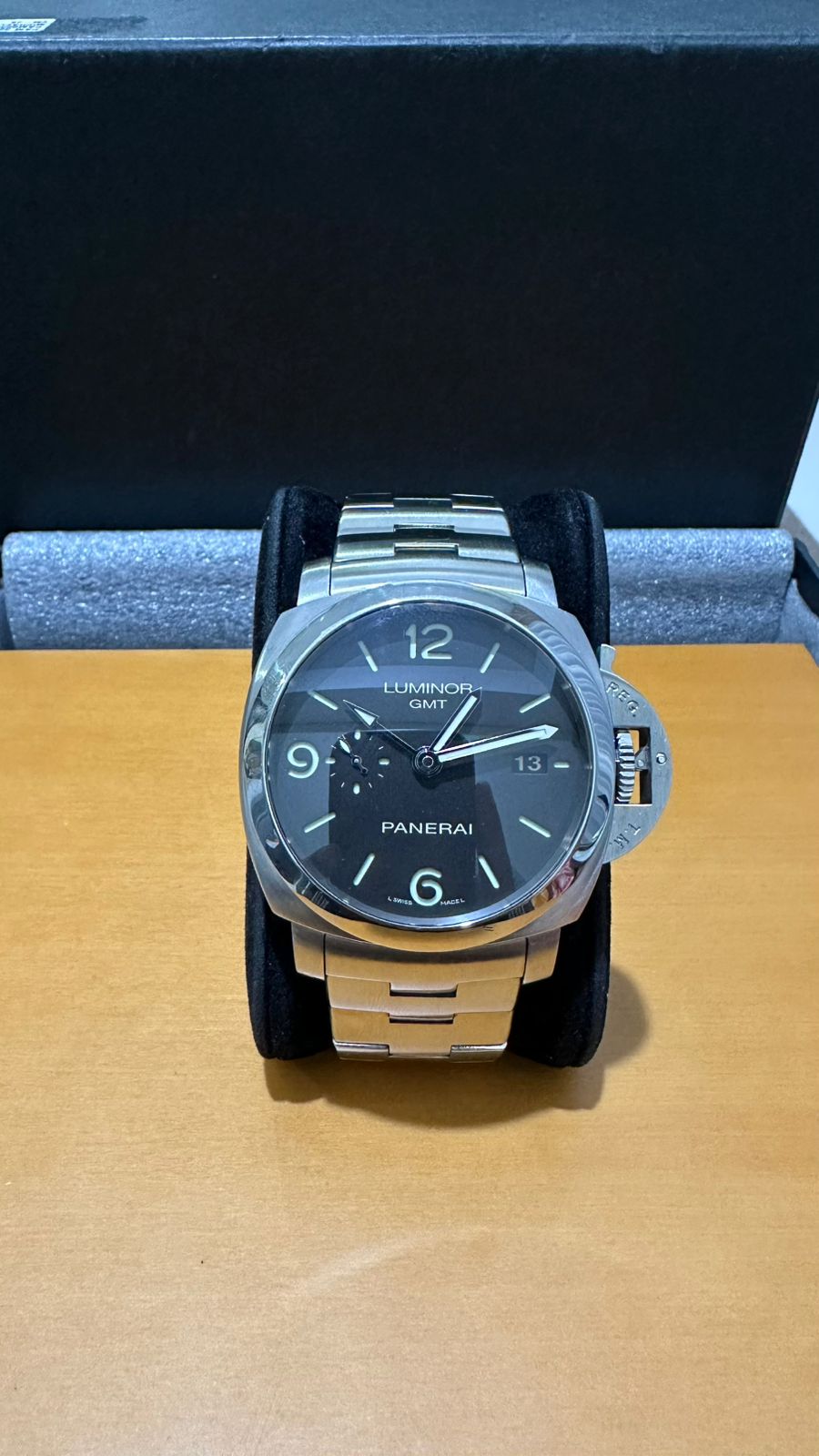 LUMINOR GMT 1950 3 DAYS 44MM STEEL BLACK DIAL PAM 329 (2021)