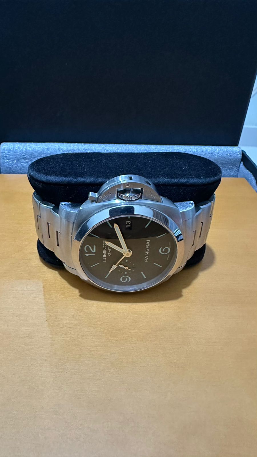 LUMINOR GMT 1950 3 DAYS 44MM STEEL BLACK DIAL PAM 329 (2021)