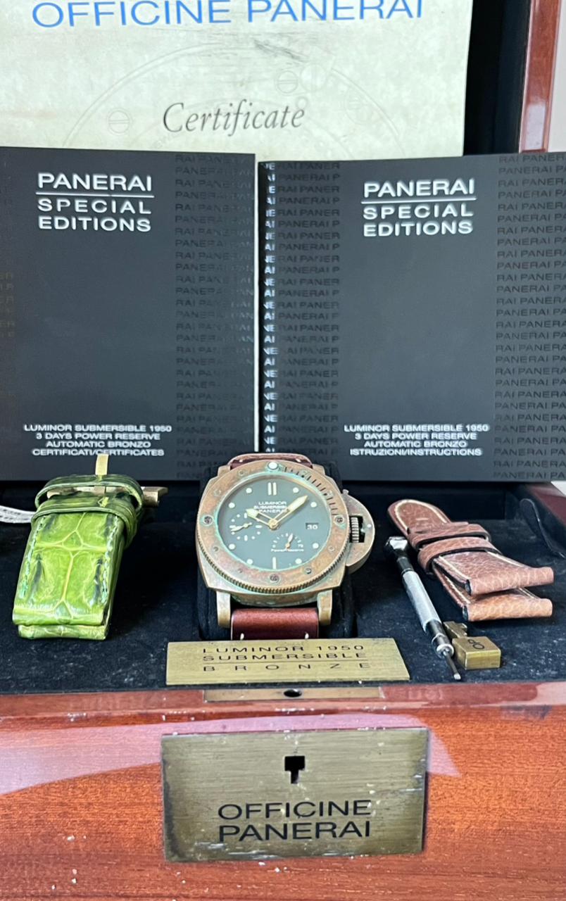 LUMINOR SUBMERSIBLE 1950 3 DAYS BRONZO PAM 507 'P SERIES' LIMITED EDITION (CIRCA 2013)