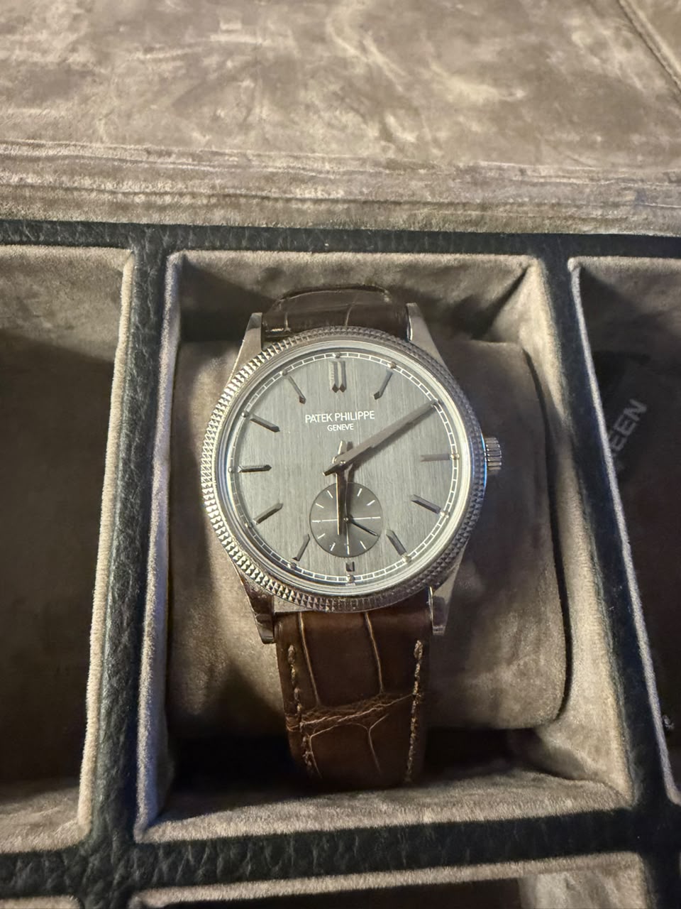 CALATRAVA 'CLOUS DE PARIS' 6119G WHITEGOLD GRAY DIAL (2024)