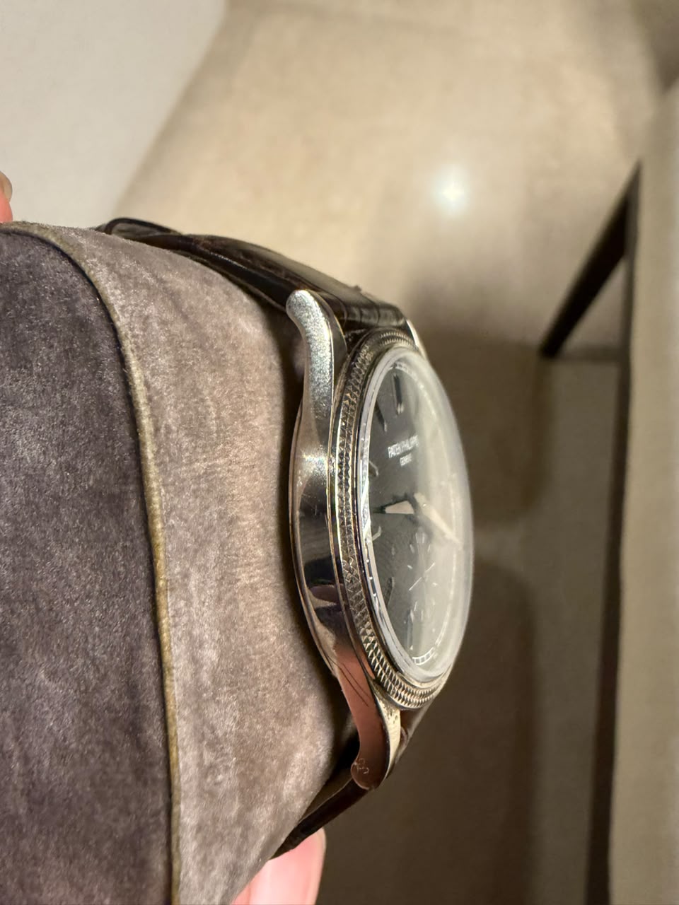 CALATRAVA 'CLOUS DE PARIS' 6119G WHITEGOLD GRAY DIAL (2024)
