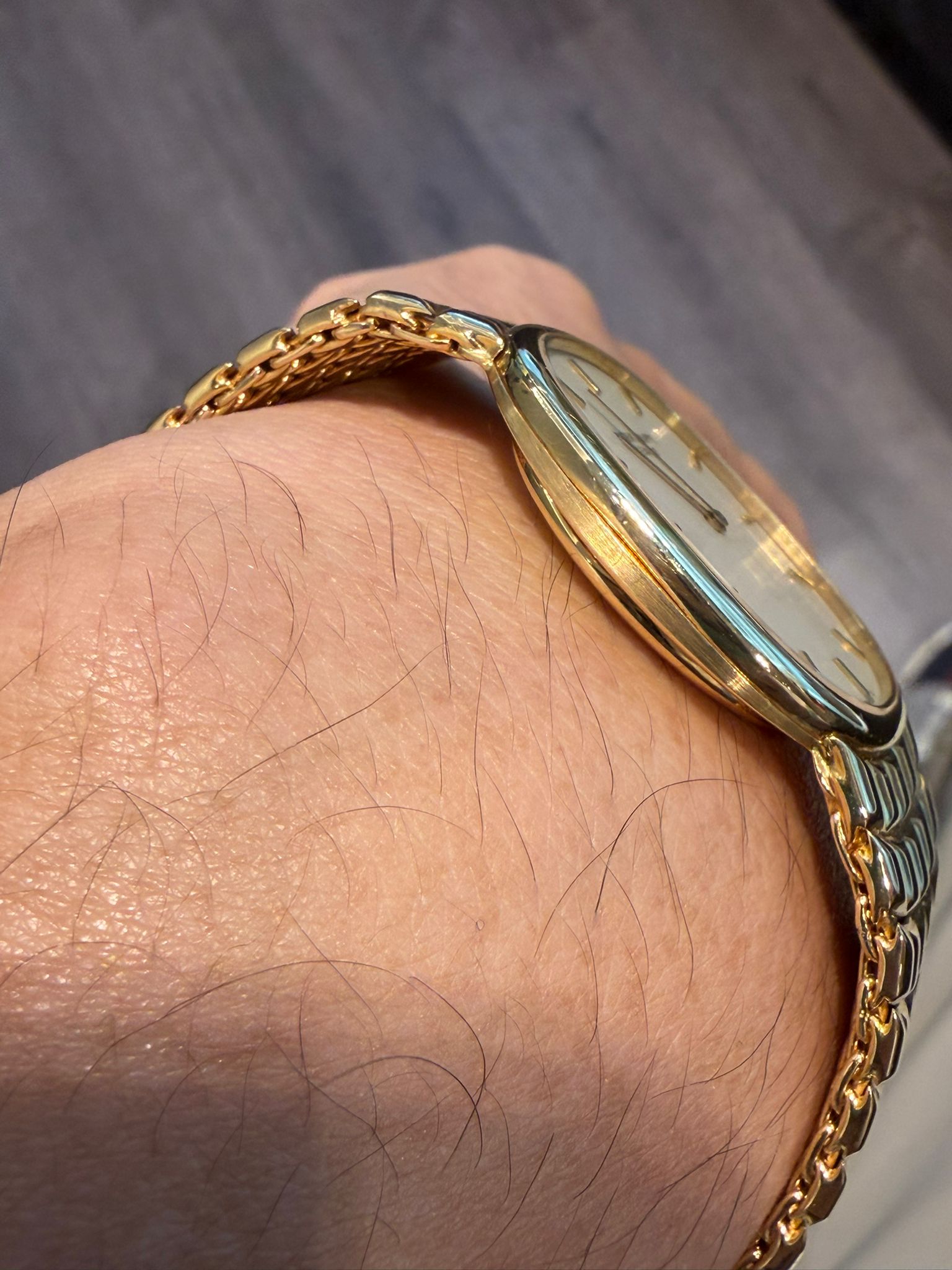 GOLDEN ELLIPSE 3848 YELLOWGOLD SILVER DIAL (WATCH & ARCHIVE PAPER)