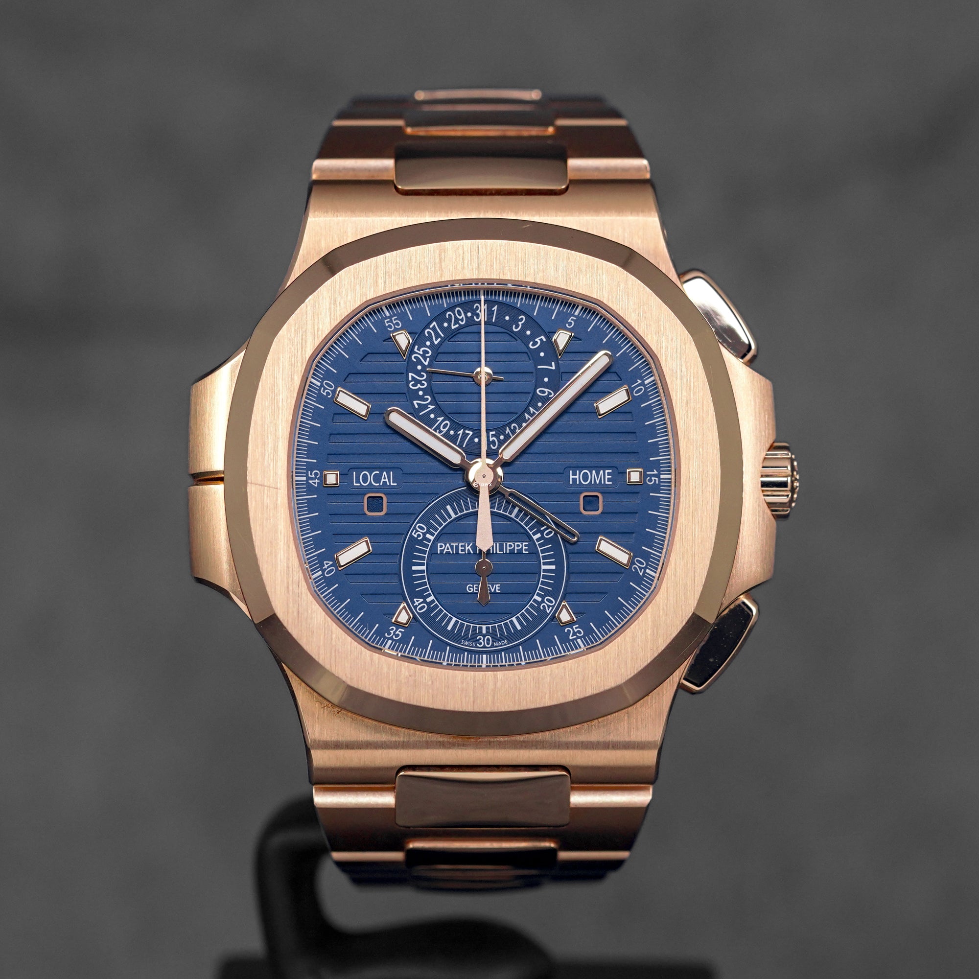 NAUTILUS 5990/1R TRAVEL TIME ROSEGOLD BLUE DIAL (2024)