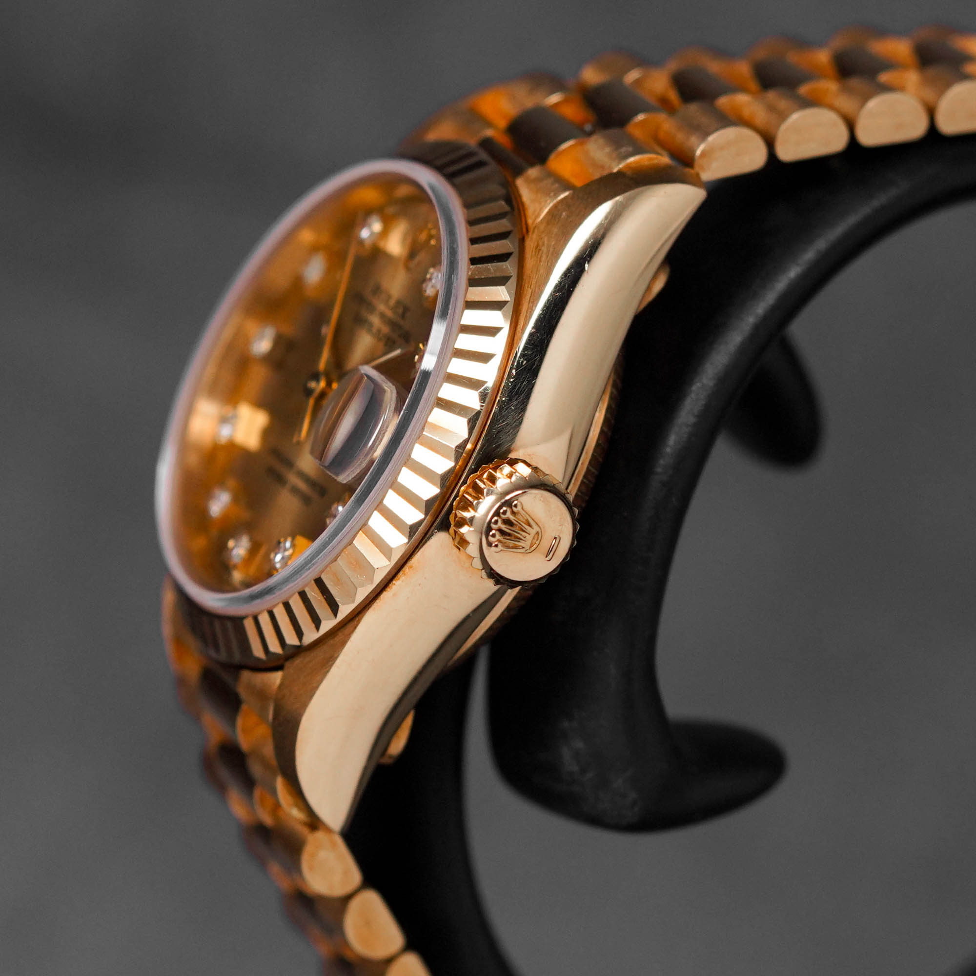DATEJUST 26MM YELLOWGOLD CHAMPAGNE DIAMOND DIAL (WATCH ONLY)