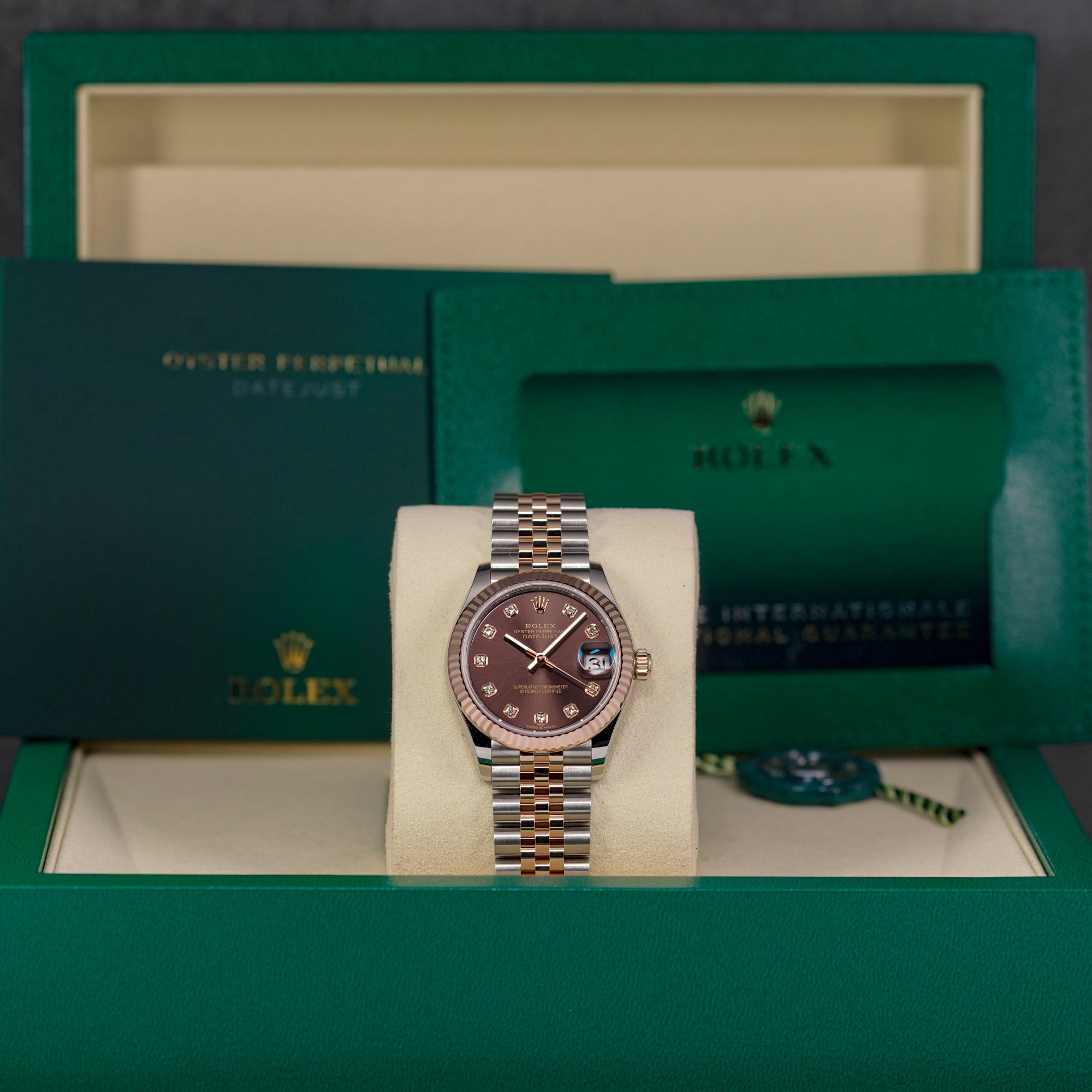 DATEJUST 31MM TWOTONE ROSEGOLD CHOCO DIAMOND DIAL (2026)