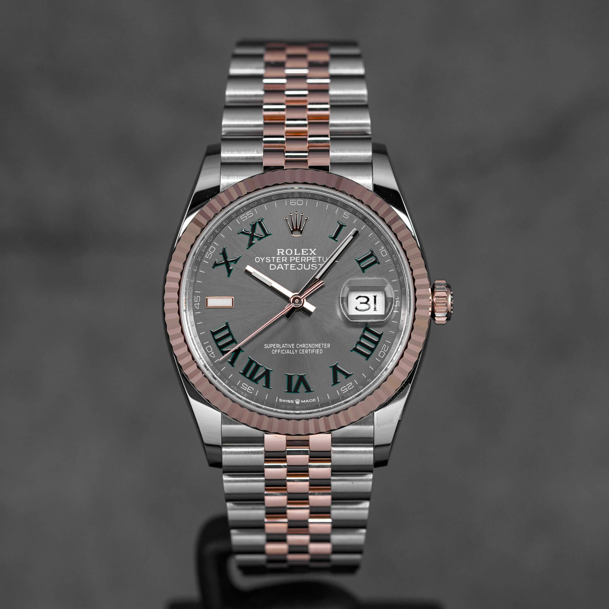 DATEJUST 36MM TWOTONE ROSEGOLD WIMBLEDON DIAL (2026)