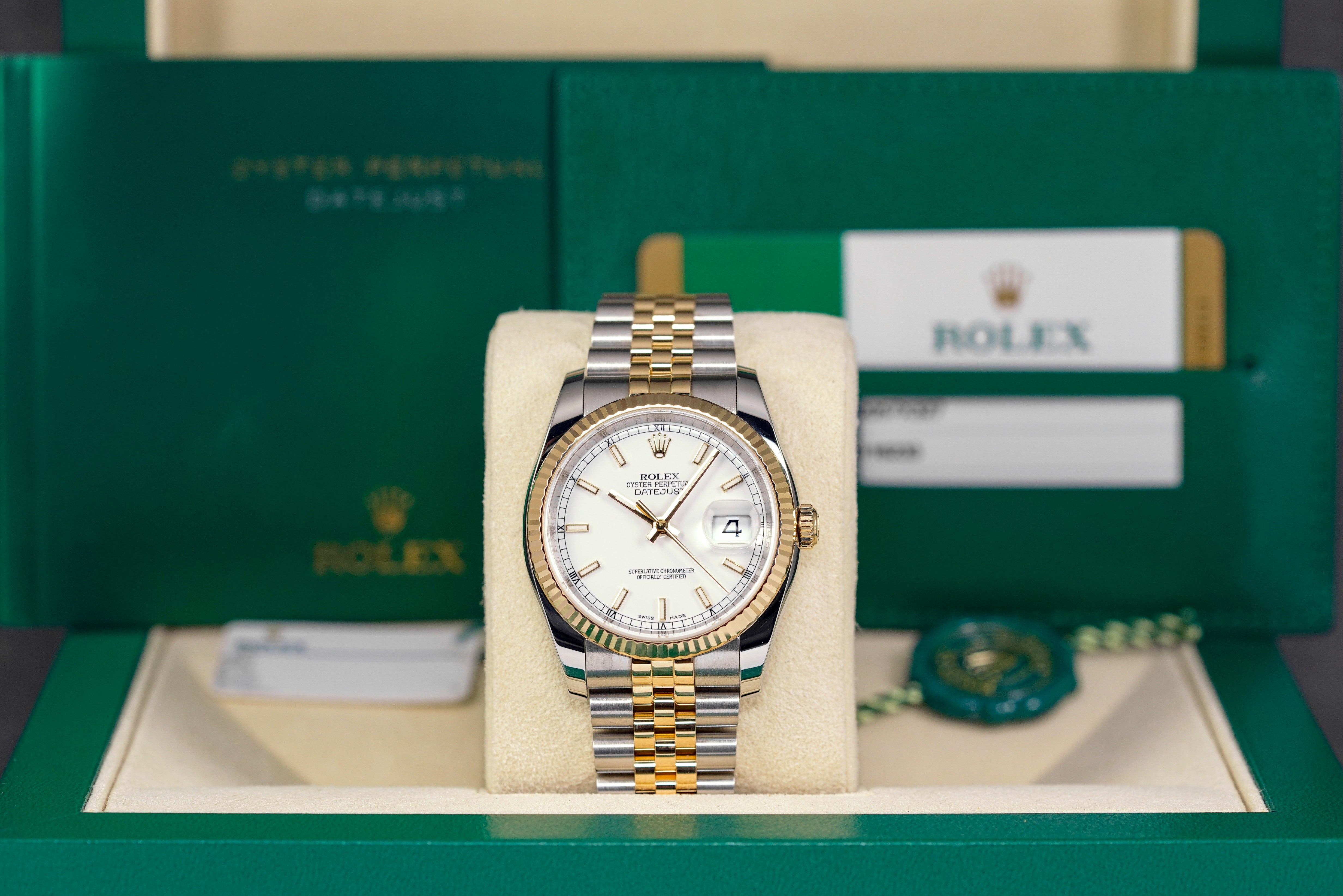 harga rolex datejust 36 twotone yellowgold white indonesia