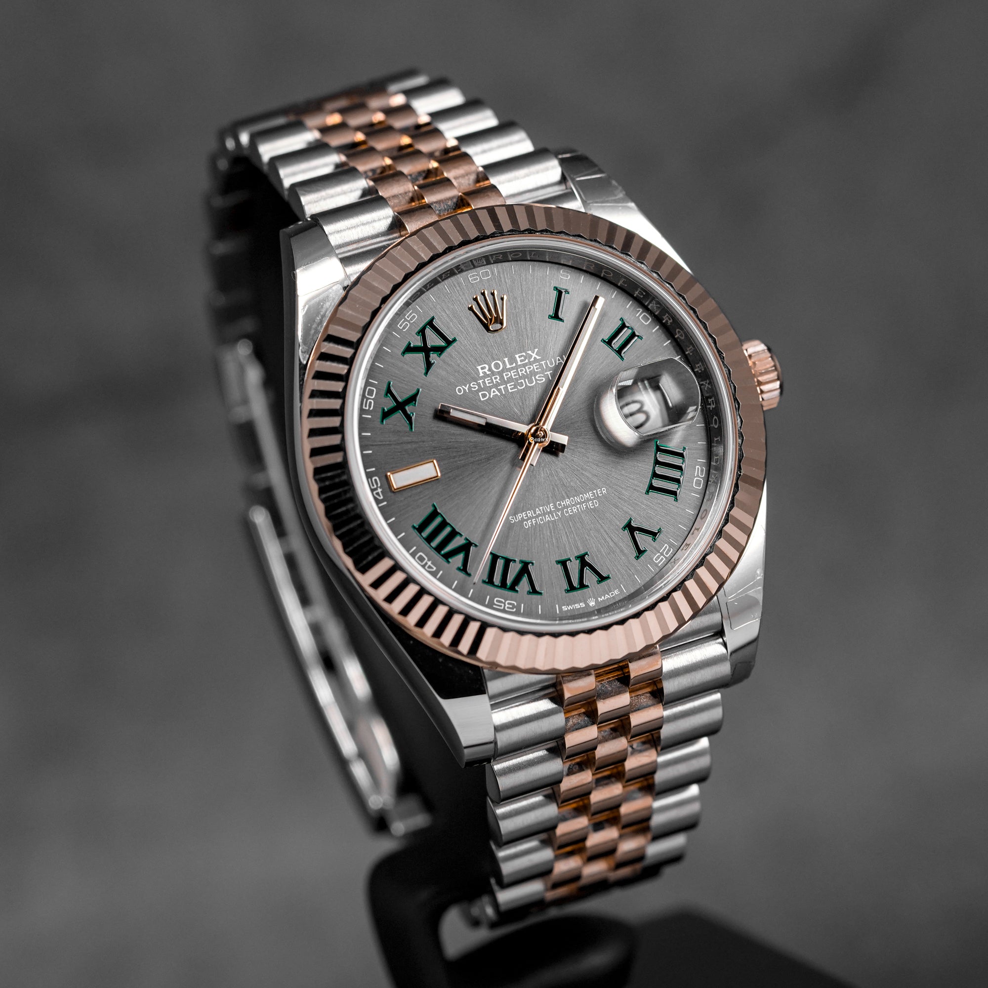 DATEJUST 41MM TWOTONE ROSEGOLD WIMBLEDON DIAL (2021)
