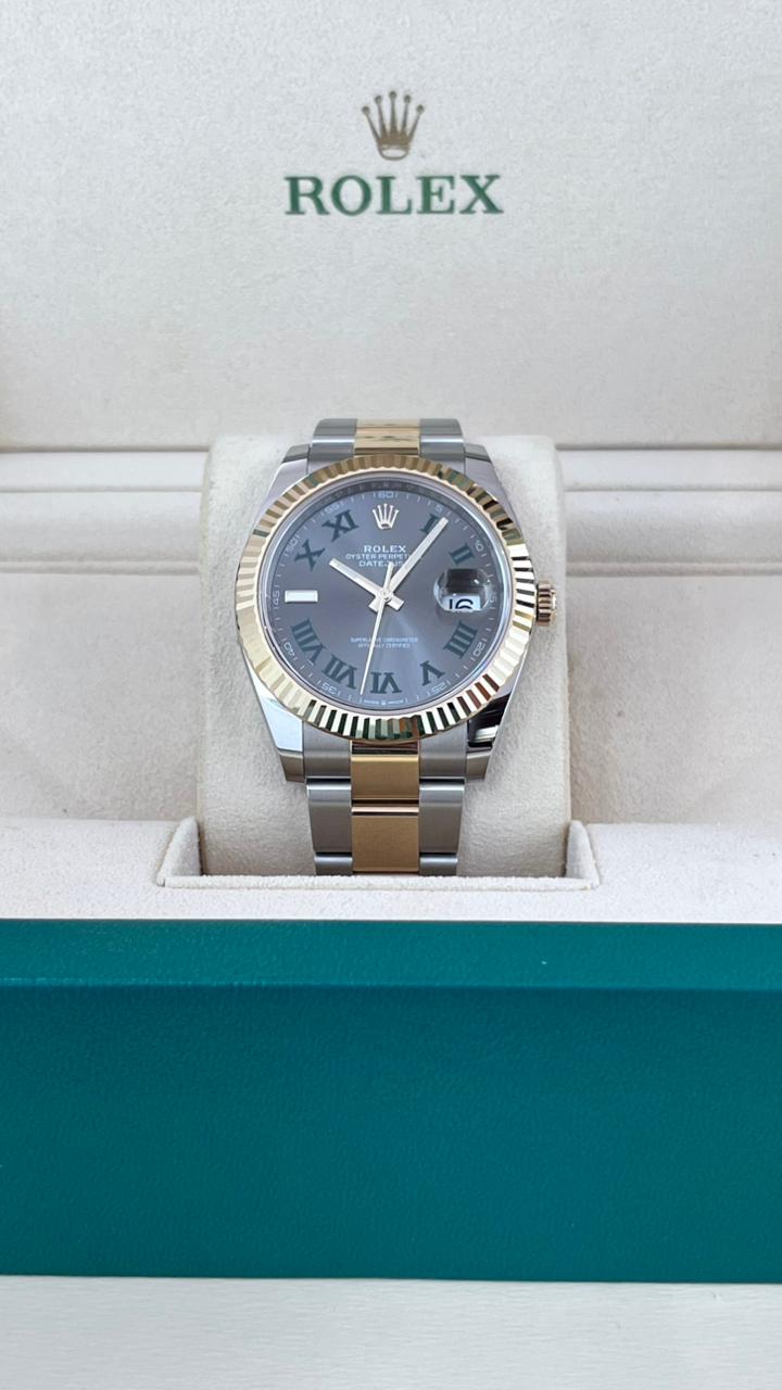 DATEJUST 41MM TWOTONE YELLOWGOLD WIMBLEDON DIAL (2022)