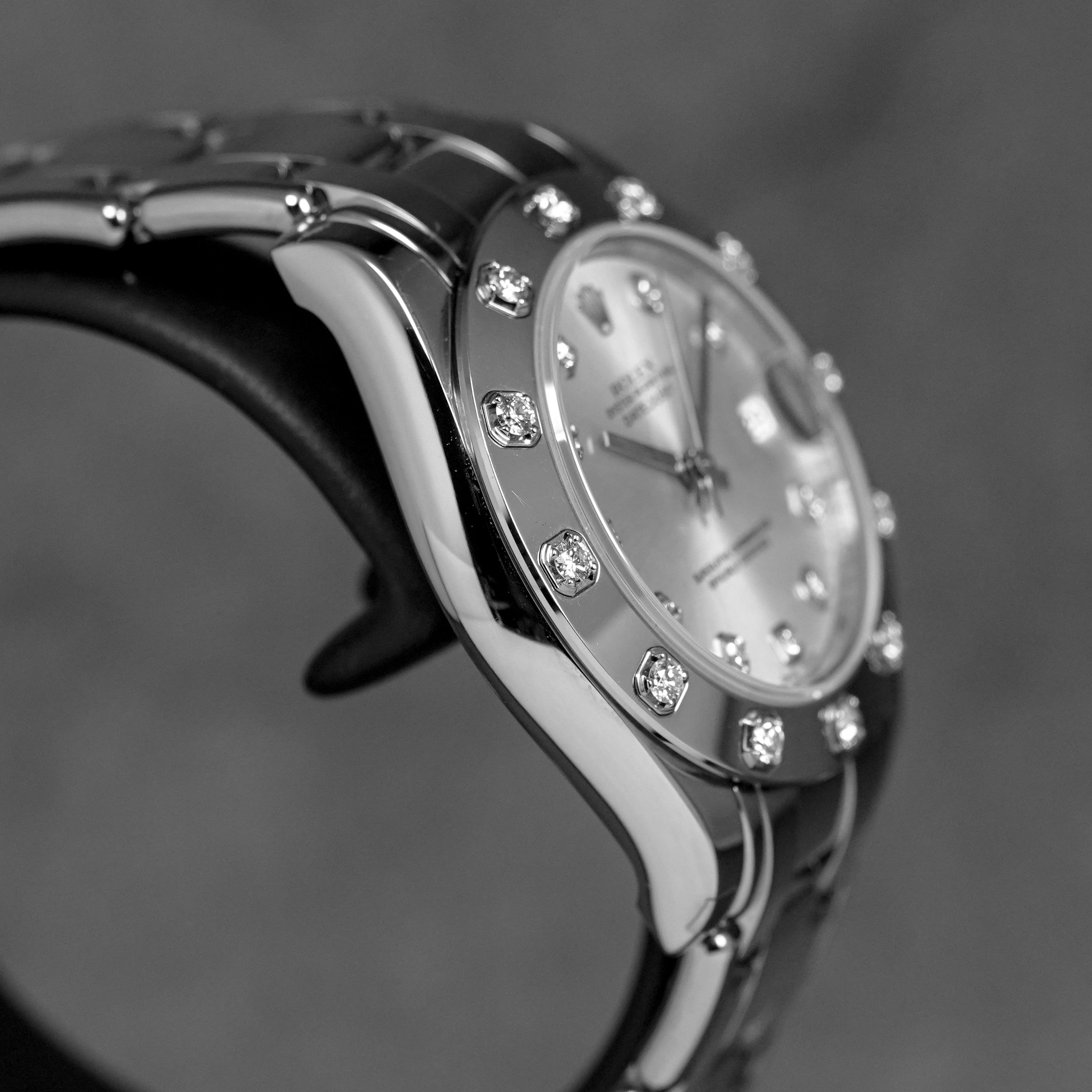 DATEJUST PEARLMASTER 34MM WHITEGOLD SILVER DIAMOND DIAL (2022)