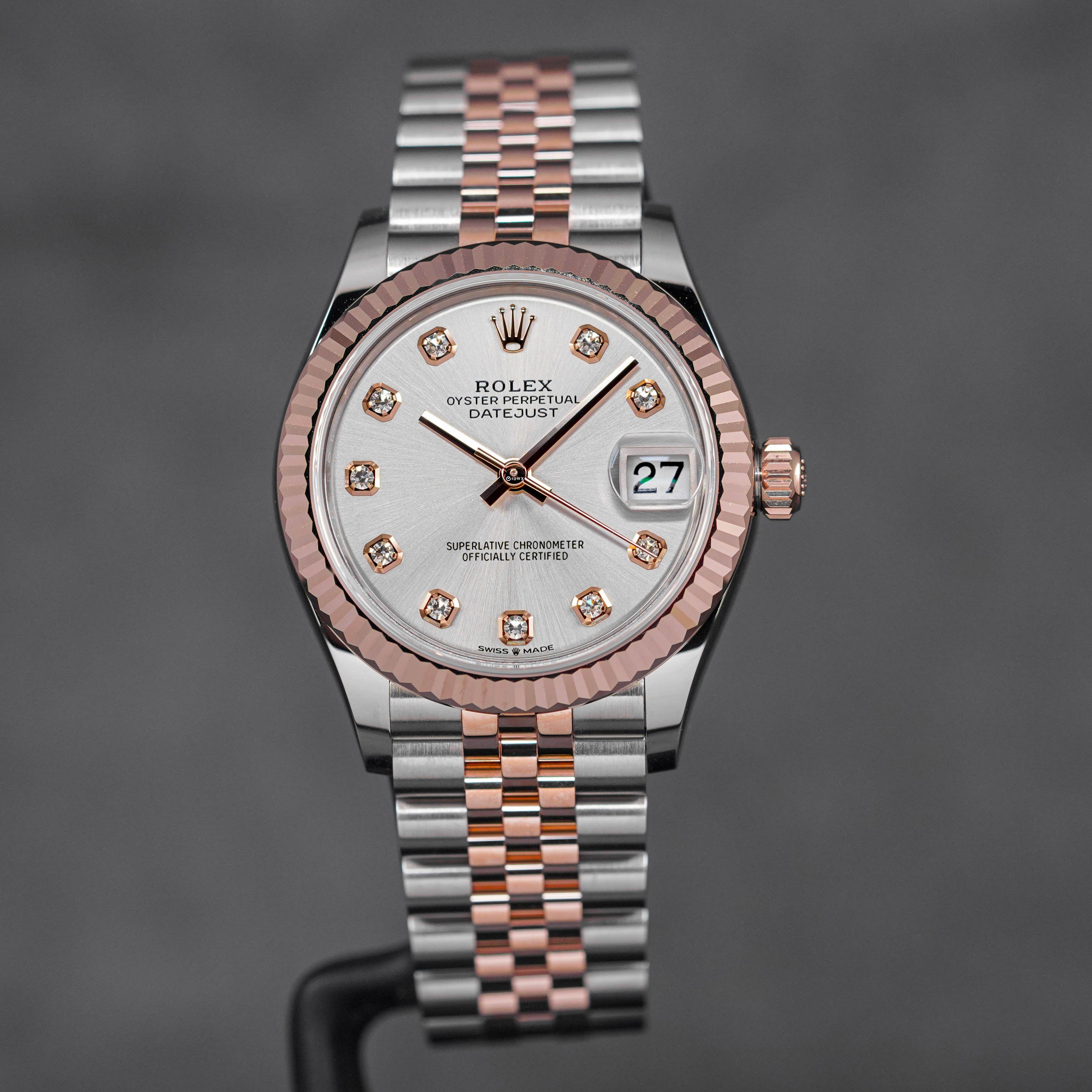 harga rolex daterjust 31 twotone rosegold diamond indonesia terbaru