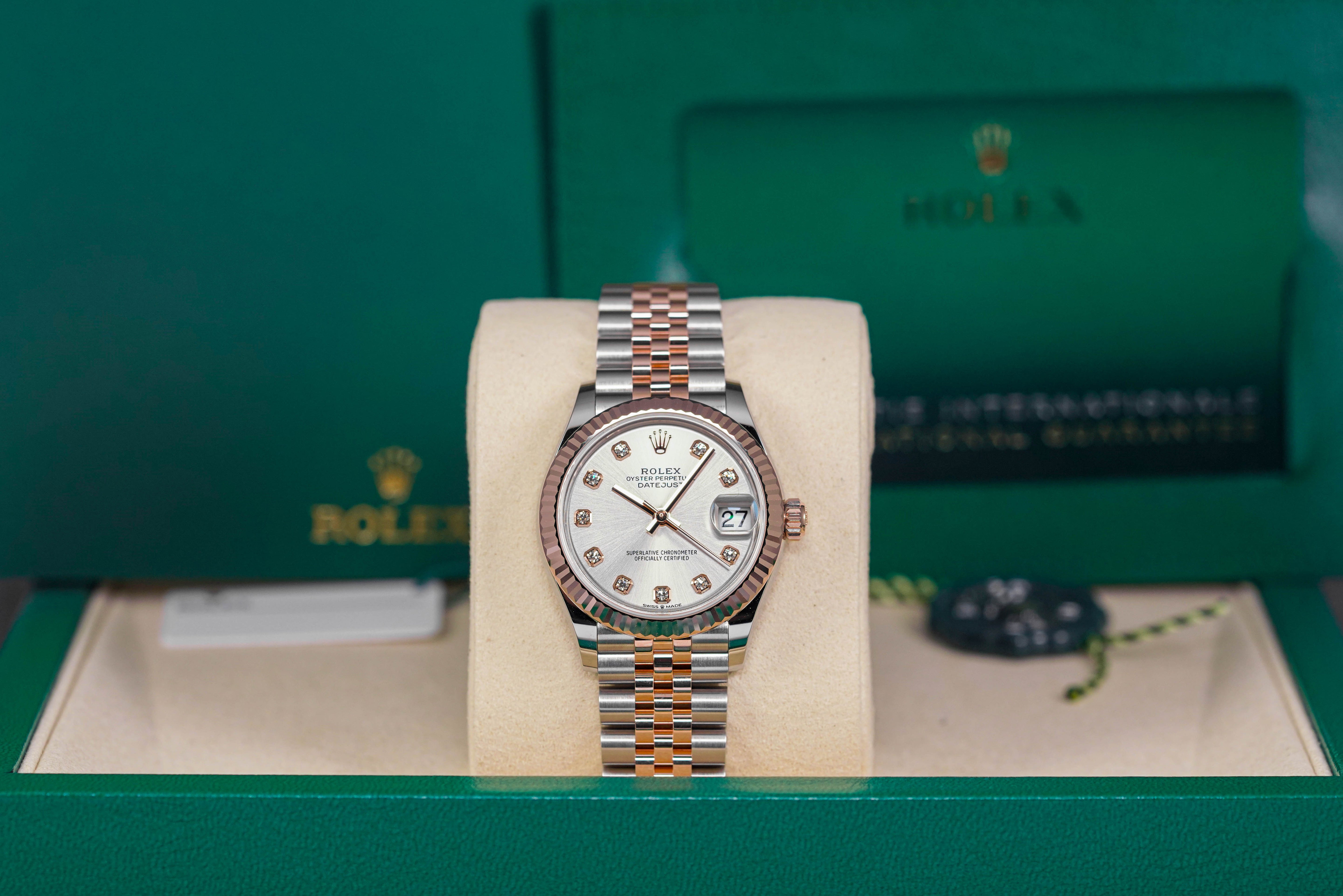 harga rolex daterjust 31 twotone rosegold diamond indonesia terbaru