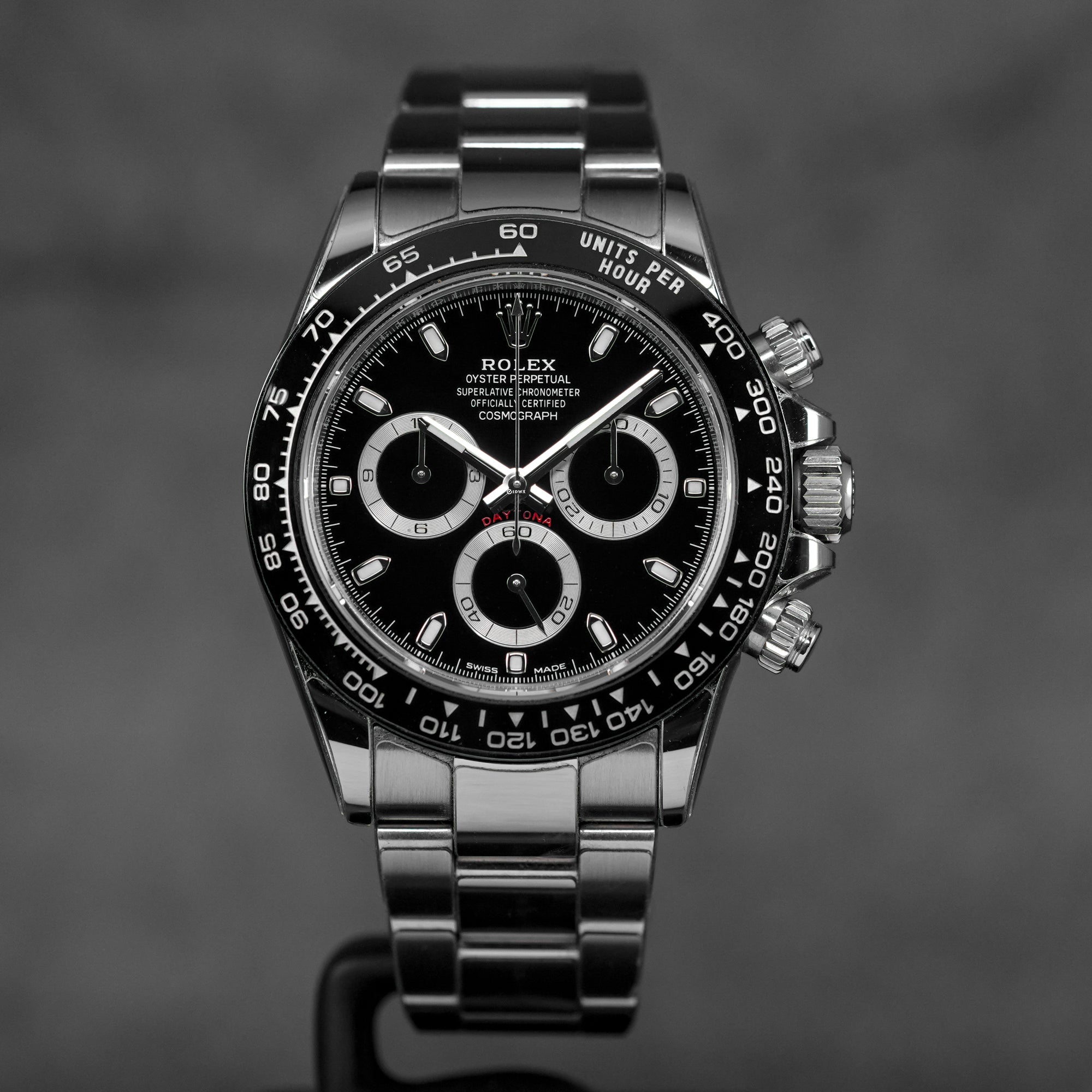 DAYTONA STEEL BLACK DIAL CERAMIC BEZEL (2023)