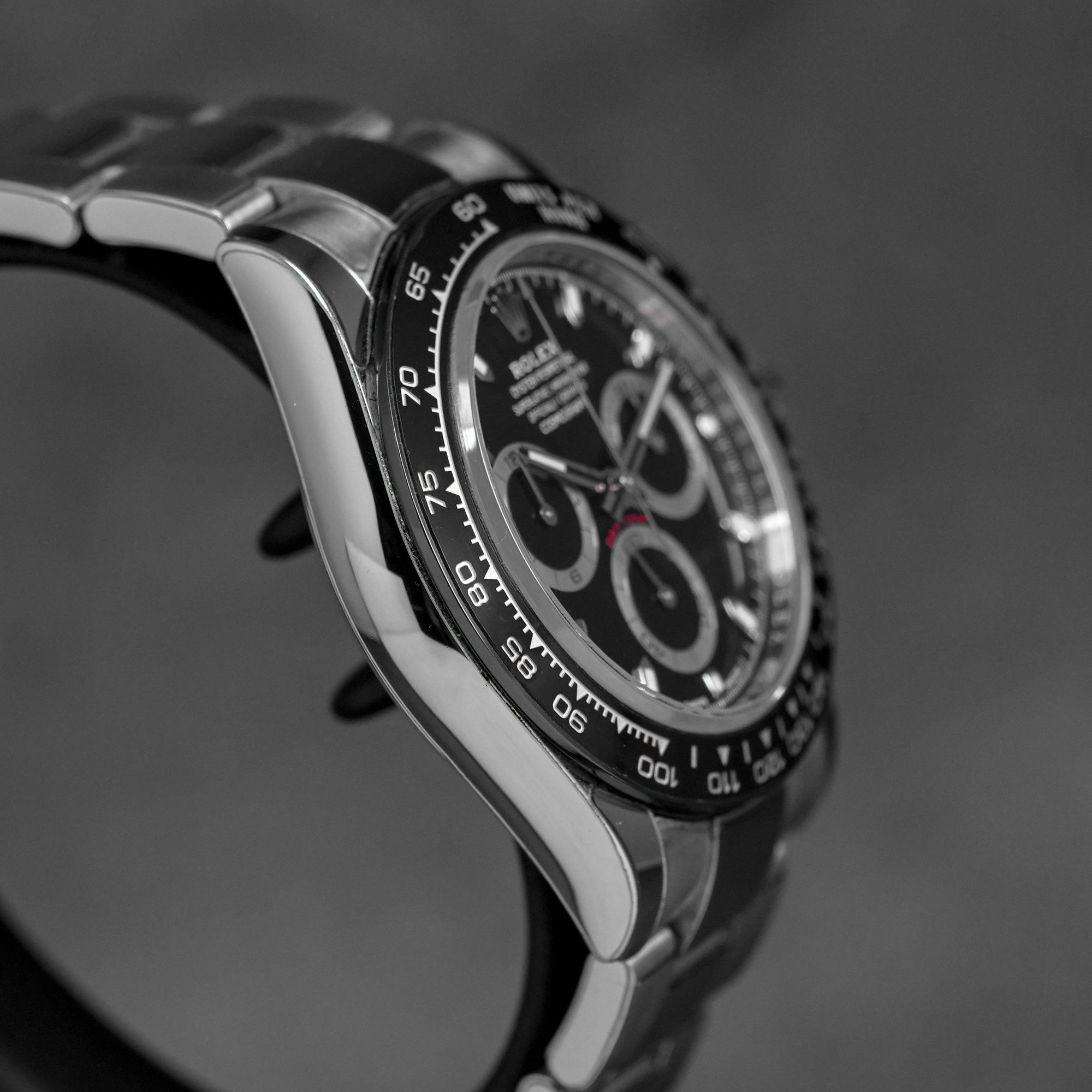 DAYTONA STEEL BLACK DIAL CERAMIC BEZEL (2023)