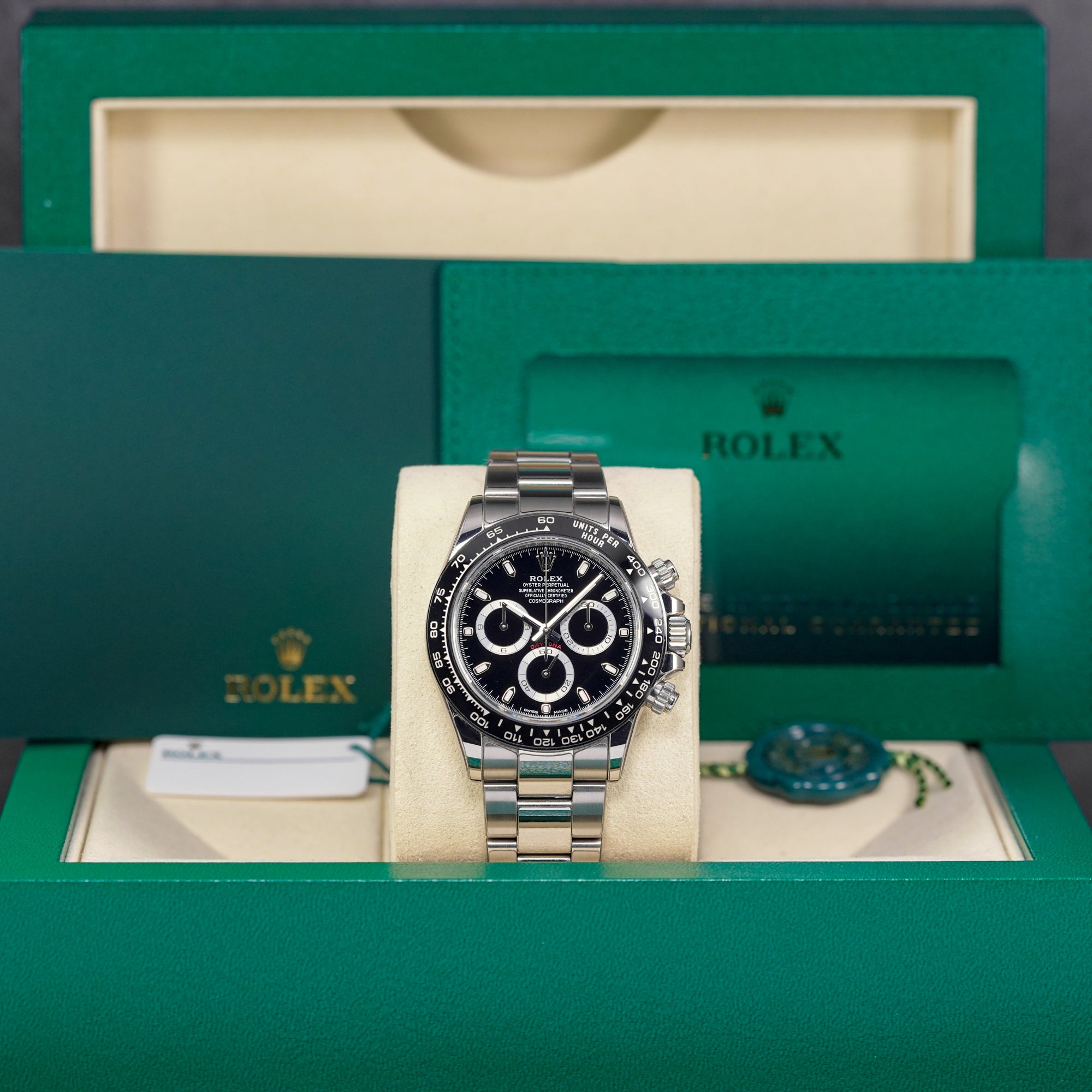 DAYTONA STEEL BLACK DIAL CERAMIC BEZEL (2023)