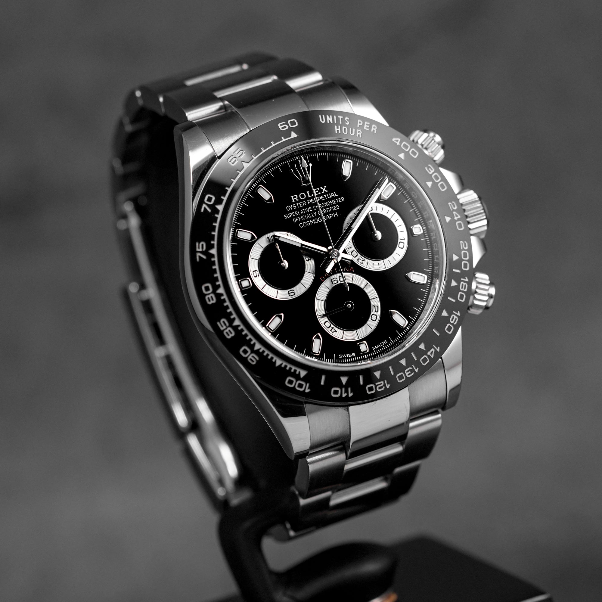 DAYTONA STEEL BLACK DIAL CERAMIC BEZEL (2021)