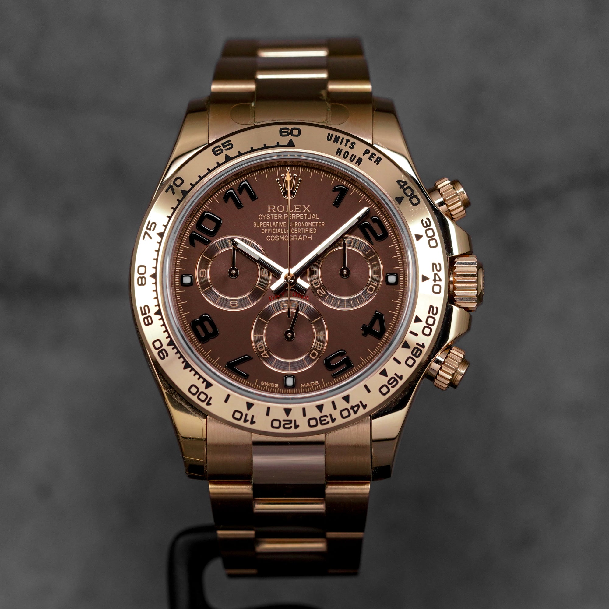 DAYTONA ROSEGOLD CHOCO ARABIC DIAL (WATCH ONLY)
