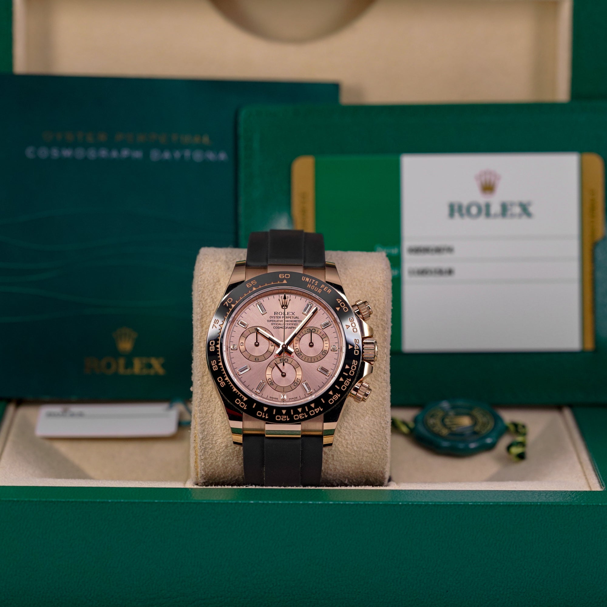 DAYTONA OYSTERFLEX ROSEGOLD PINK SUNDUST DIAMOND DIAL (2019)