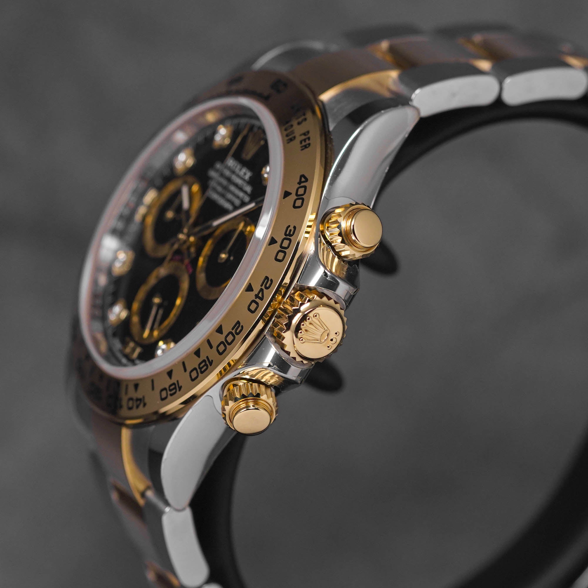 DAYTONA TWOTONE YELLOWGOLD BLACK DIAMOND DIAL (2023)