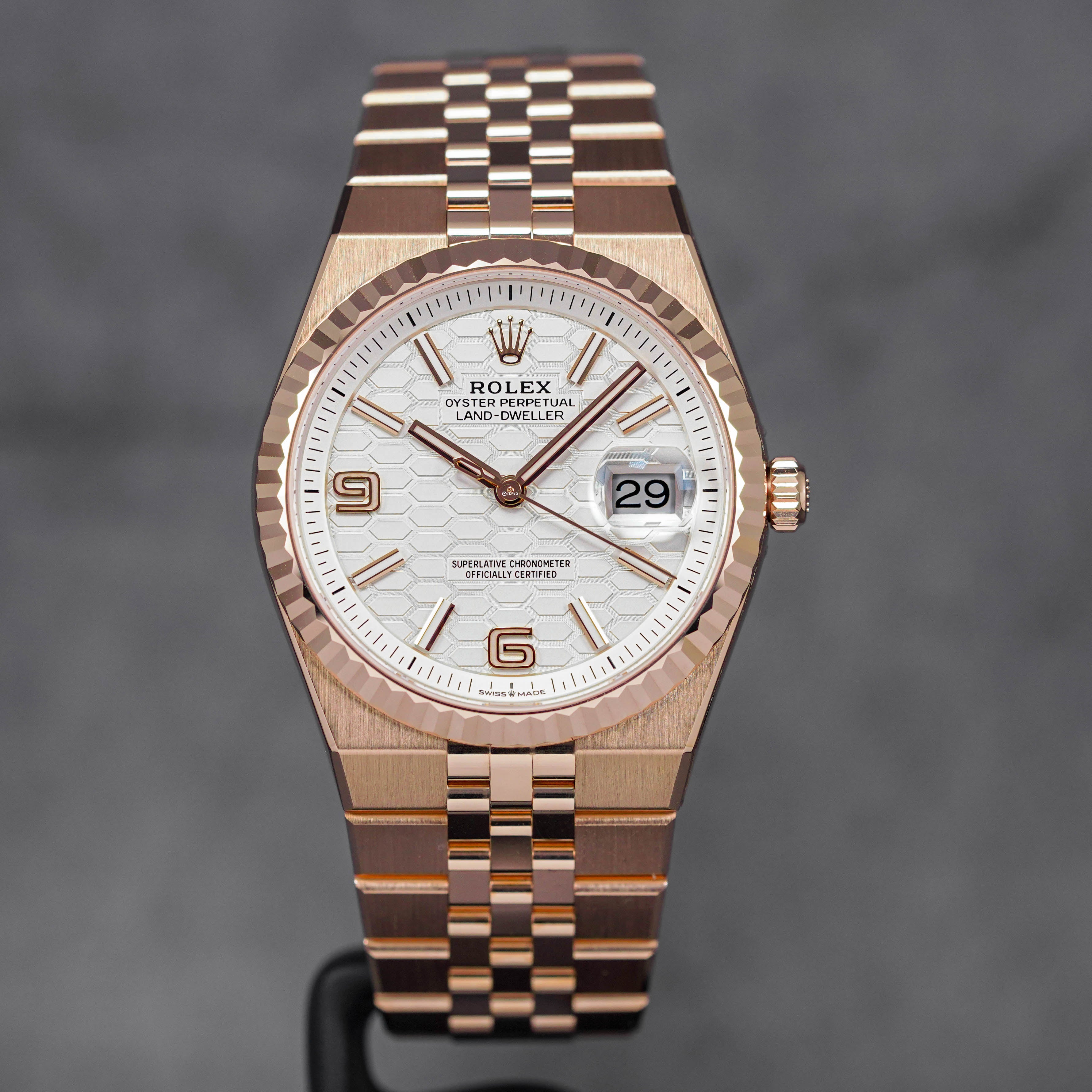 harga rolex land dweller 36 rosegold white indonesia terbaru