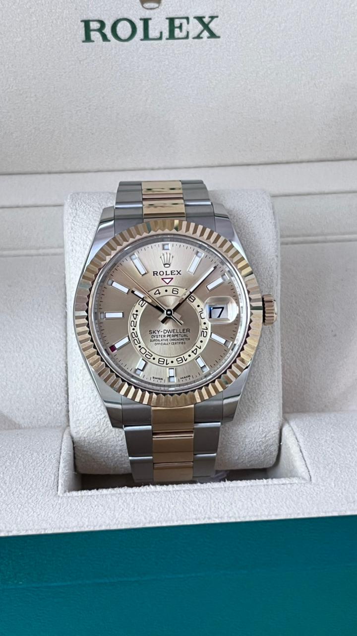 SKY DWELLER TWOTONE YELLOWGOLD CHAMPAGNE DIAL (2020)