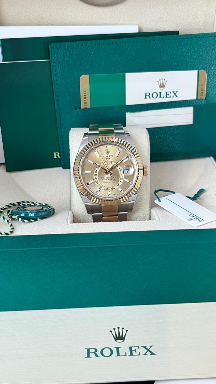 SKY DWELLER TWOTONE YELLOWGOLD CHAMPAGNE DIAL (2020)