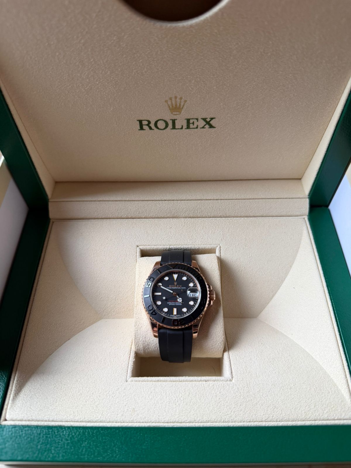 YACHT-MASTER 37MM OYSTERFLEX ROSEGOLD (2016)