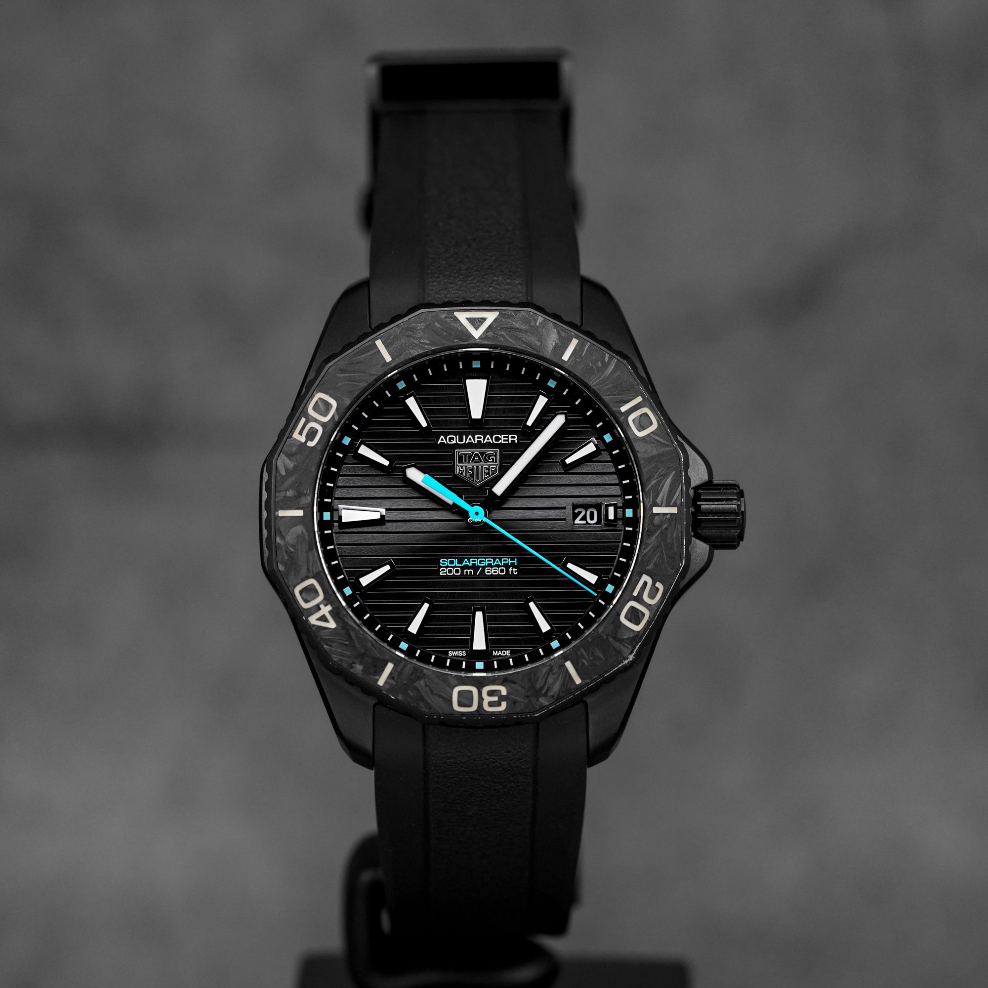 TAG HEUER AQUARACER 200 SOLARGRAPH STEEL BLACK DLC (2023) - IDWX