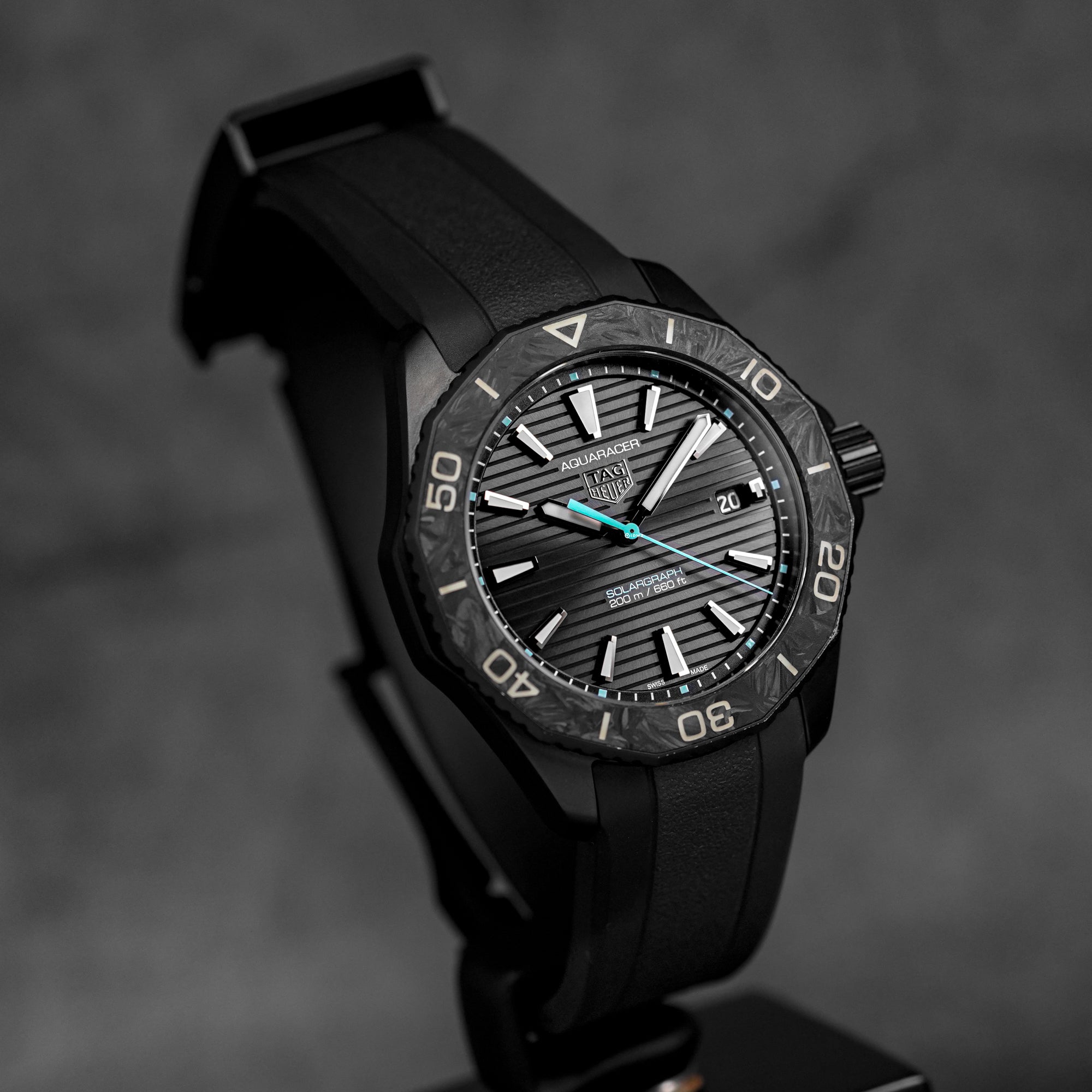 TAG HEUER AQUARACER 200 SOLARGRAPH STEEL BLACK DLC (2023) - IDWX