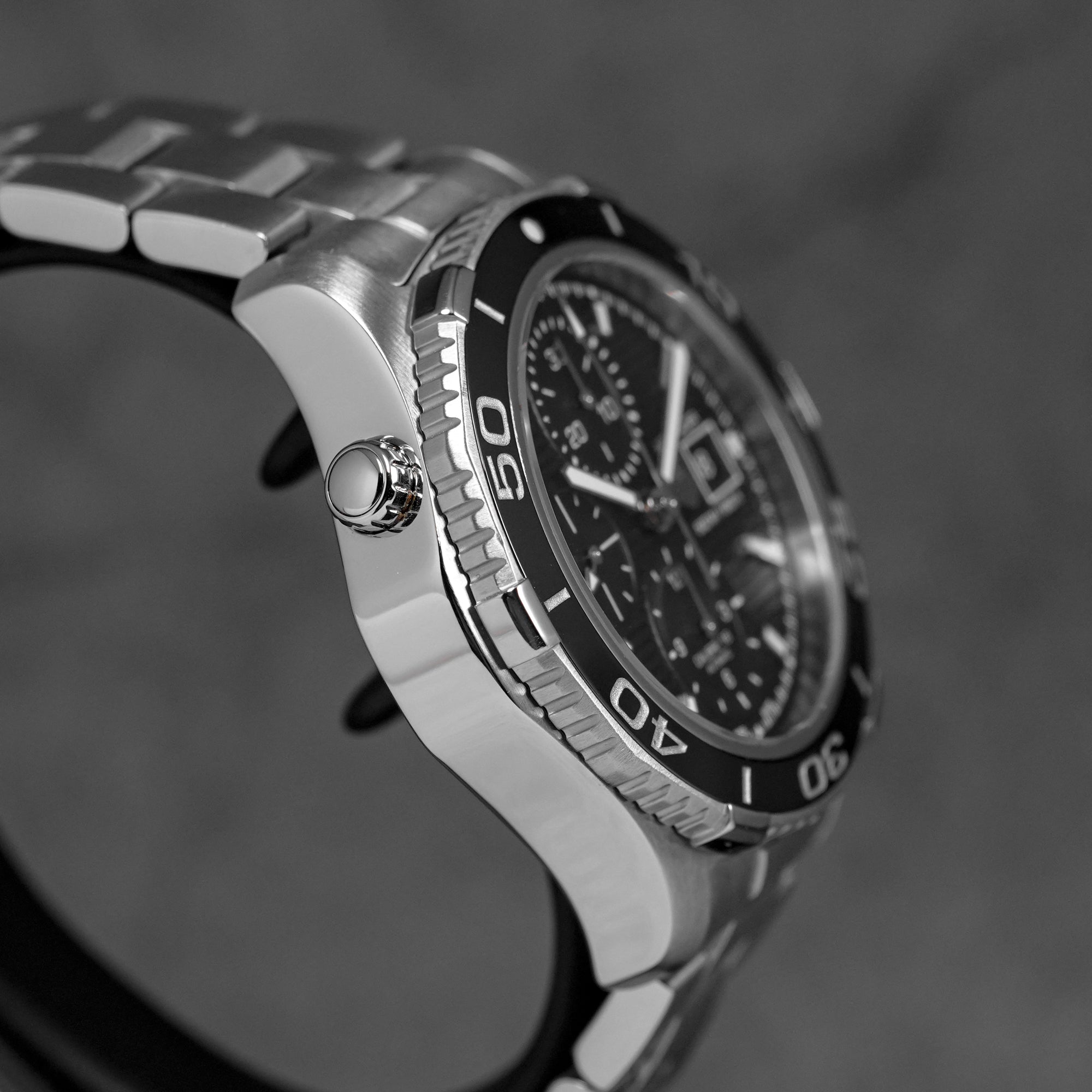 AQUARACER 500M CALIBRE 16 CHRONOGRAPH BLACK DIAL (2015)