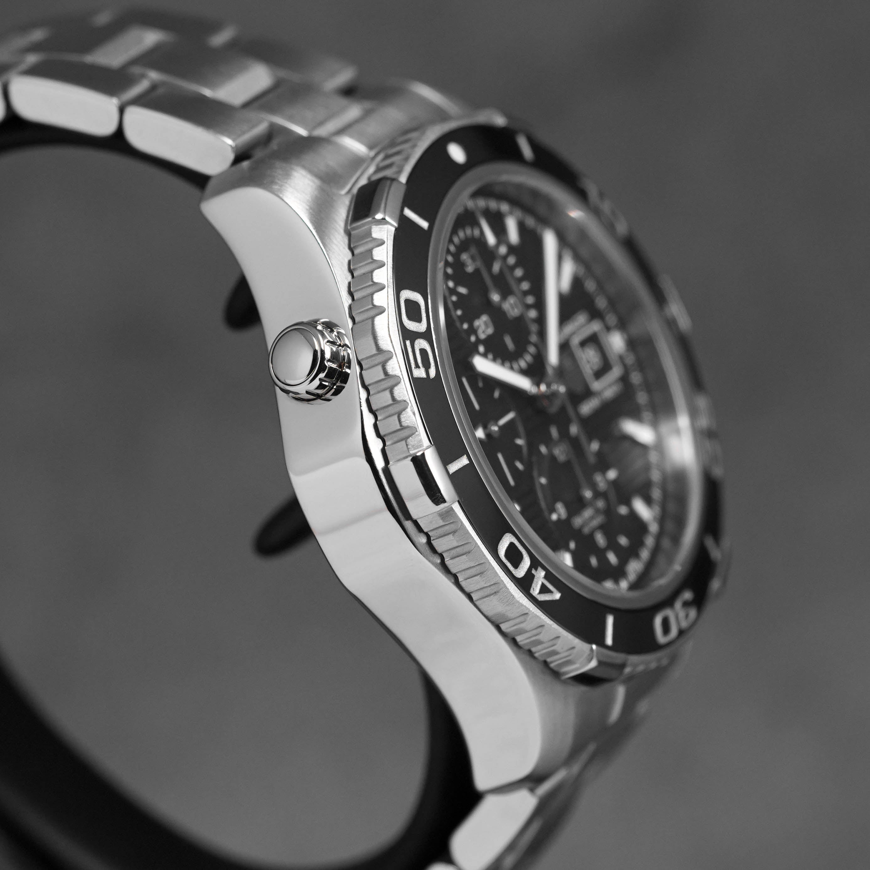 AQUARACER 500M CALIBRE 16 CHRONOGRAPH BLACK DIAL (2015)