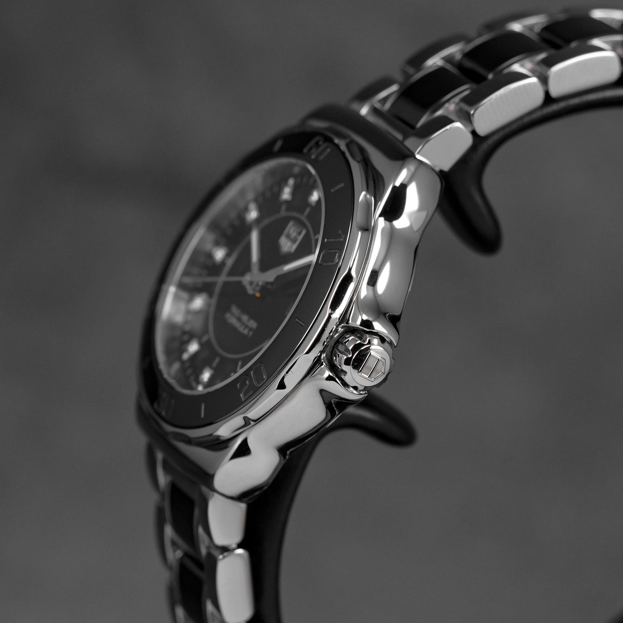 FORMULA 1 LADY 32MM STEEL CERAMIC BLACK DIAMOND DIAL (UNDATED)