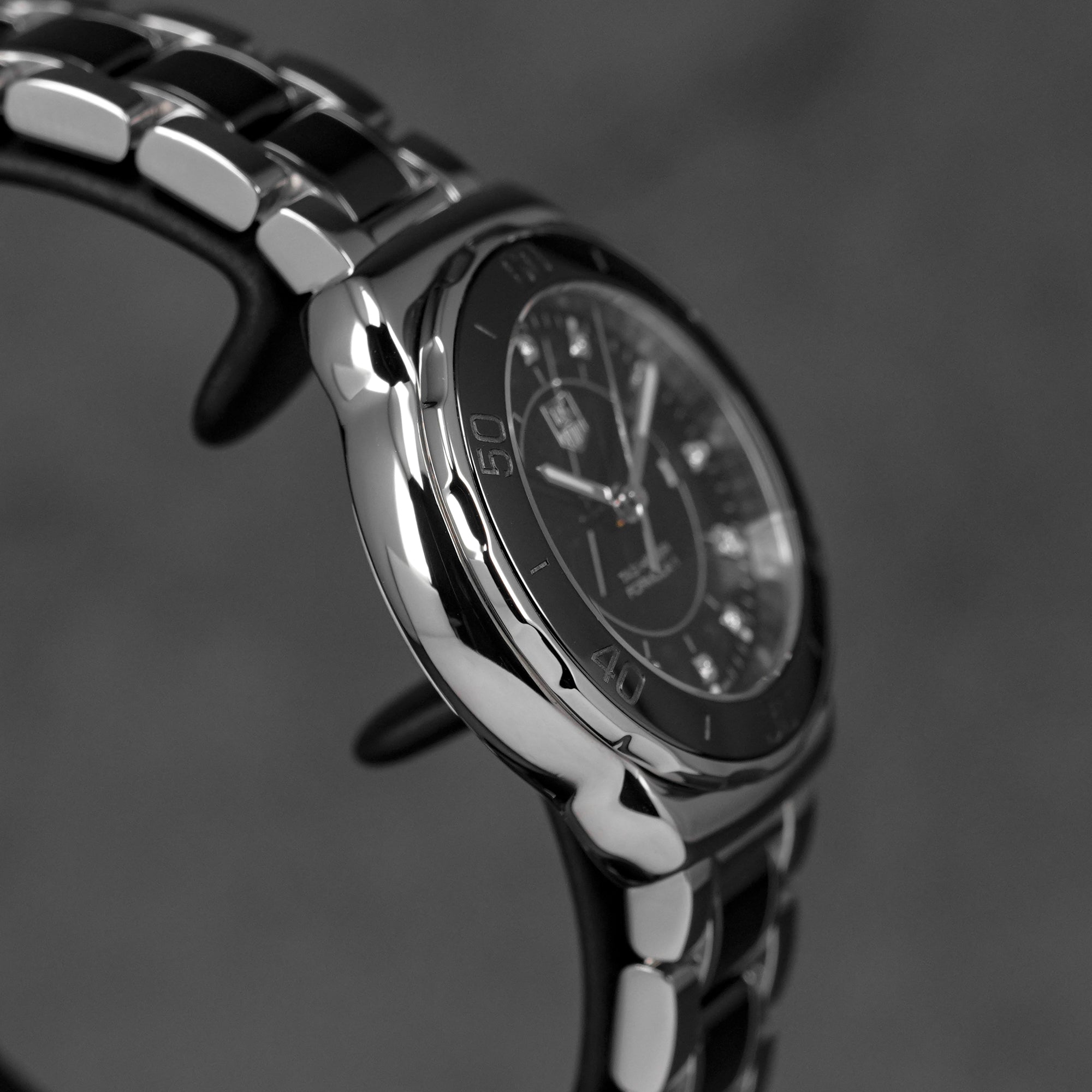 FORMULA 1 LADY 32MM STEEL CERAMIC BLACK DIAMOND DIAL (UNDATED)