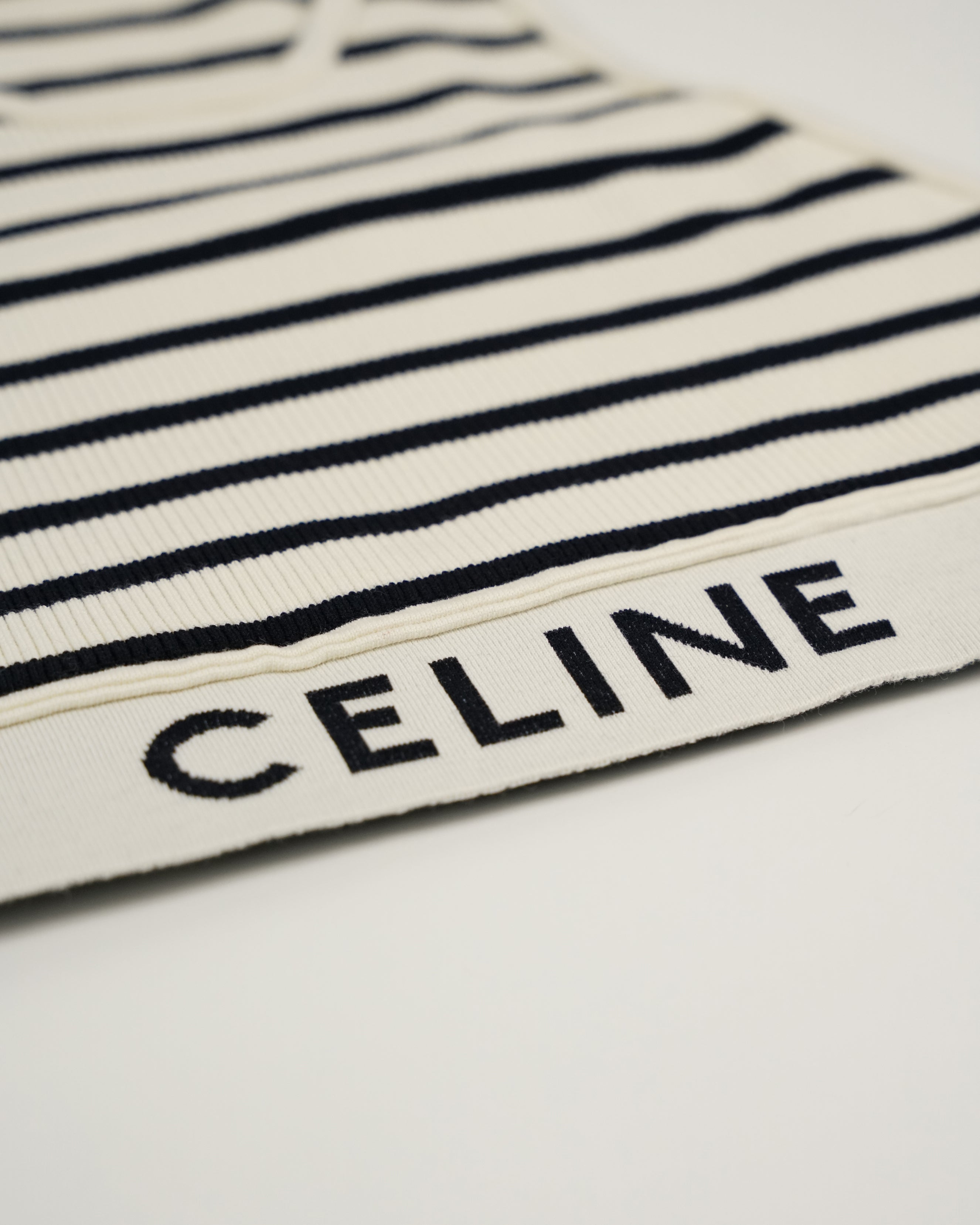 TANK TOP WHITE WITH BLACK STRIPES SIZE S