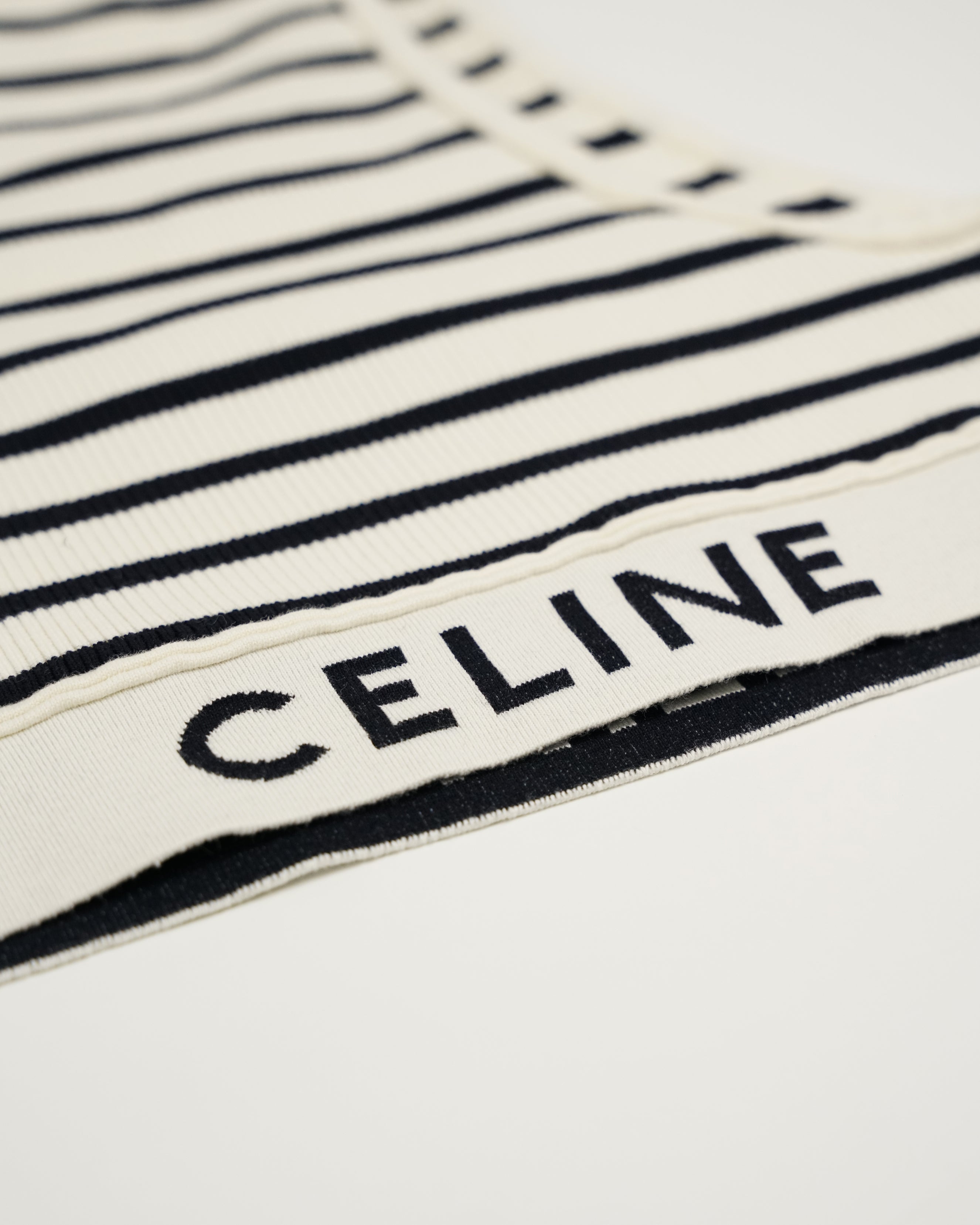 TANK TOP WHITE WITH BLACK STRIPES SIZE S