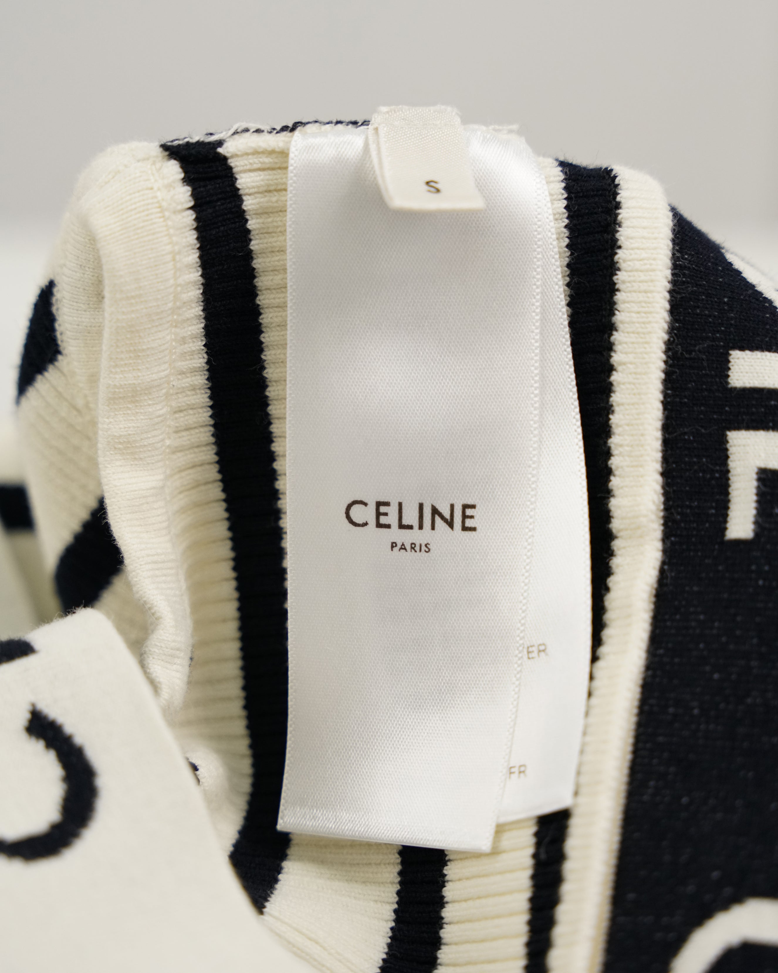 TANK TOP WHITE WITH BLACK STRIPES SIZE S