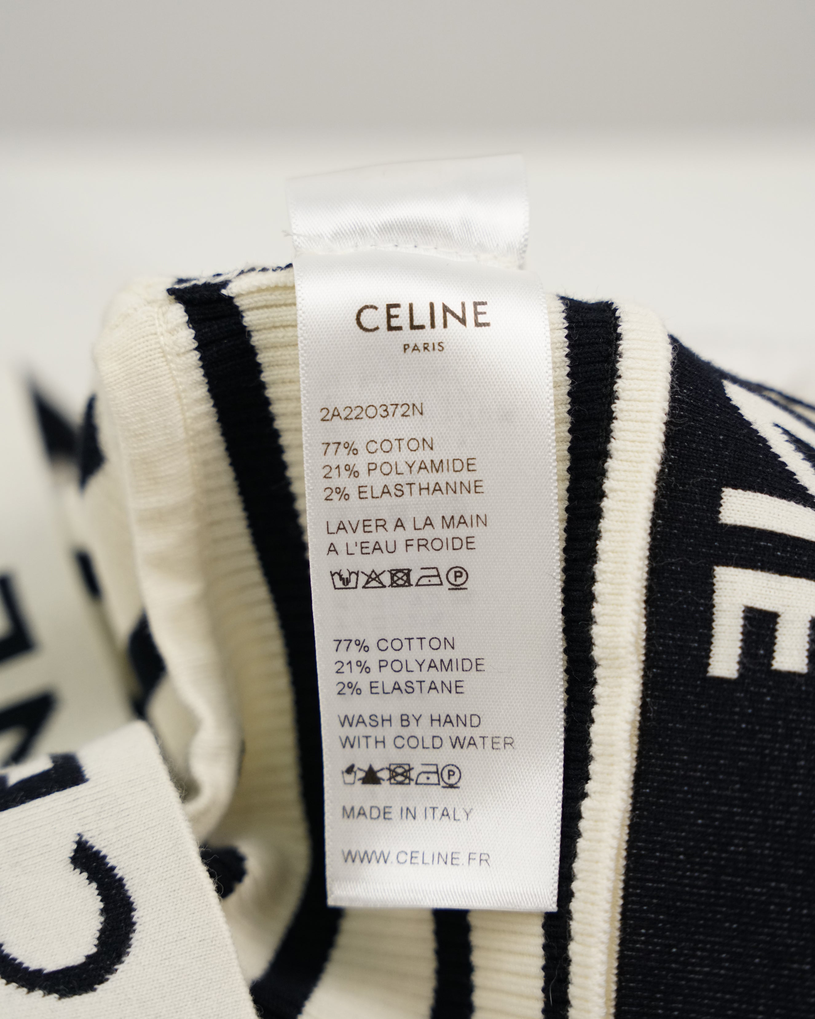 TANK TOP WHITE WITH BLACK STRIPES SIZE S