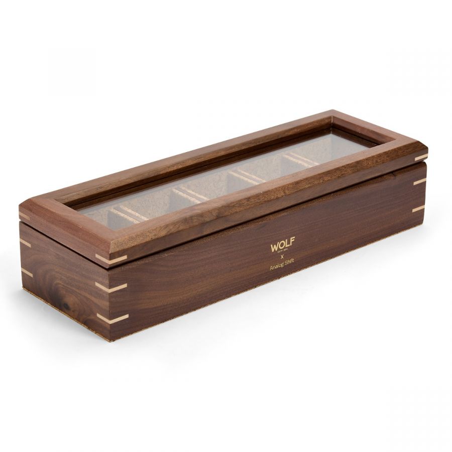 ANALOG SHIFT FLATIRON II 5-PIECE WATCH BOX WALNUT