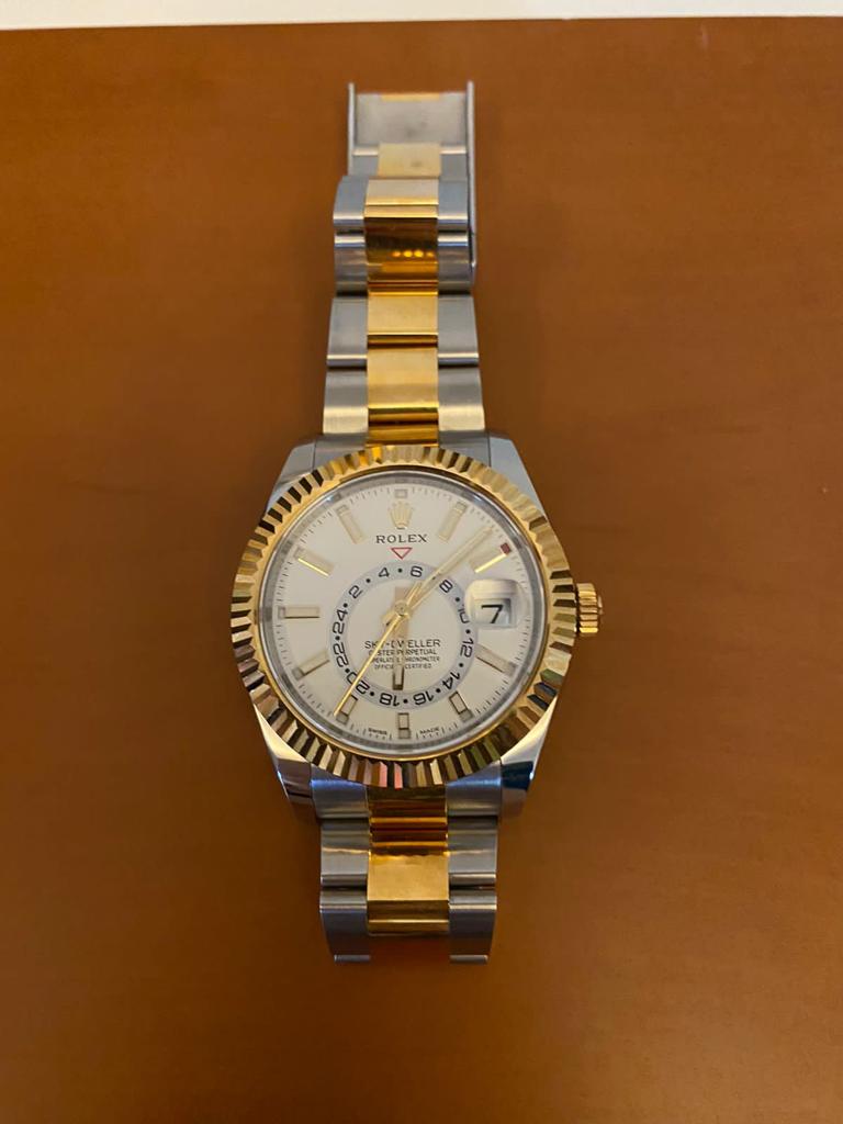 SKYDWELLER TWOTONE YELLOWGOLD WHITE DIAL OYSTER (2017)