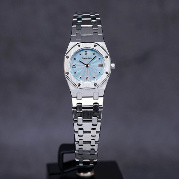 ROYAL OAK 25MM 66270ST ICY BLUE DIAL (WATCH & SERVICE PAPER ONLY)