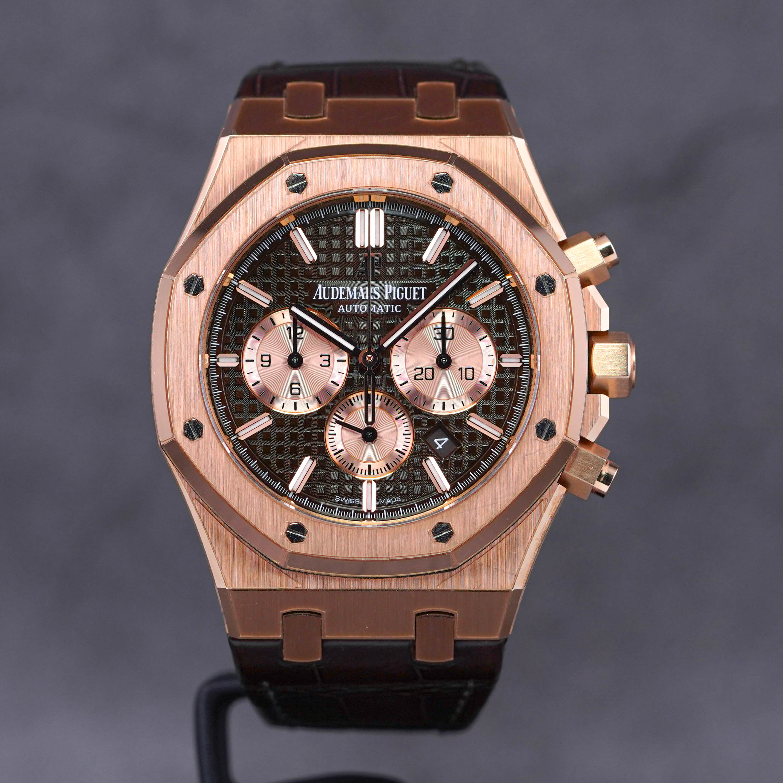 AUDEMARS PIGUET ROYAL OAK CHRONOGRAPH 41MM ROSEGOLD CHOCO DIAL
