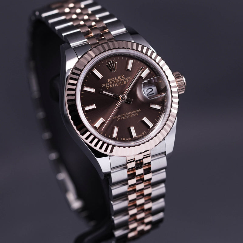 DATEJUST 28MM TWOTONE ROSEGOLD CHOCO DIAL (2022)