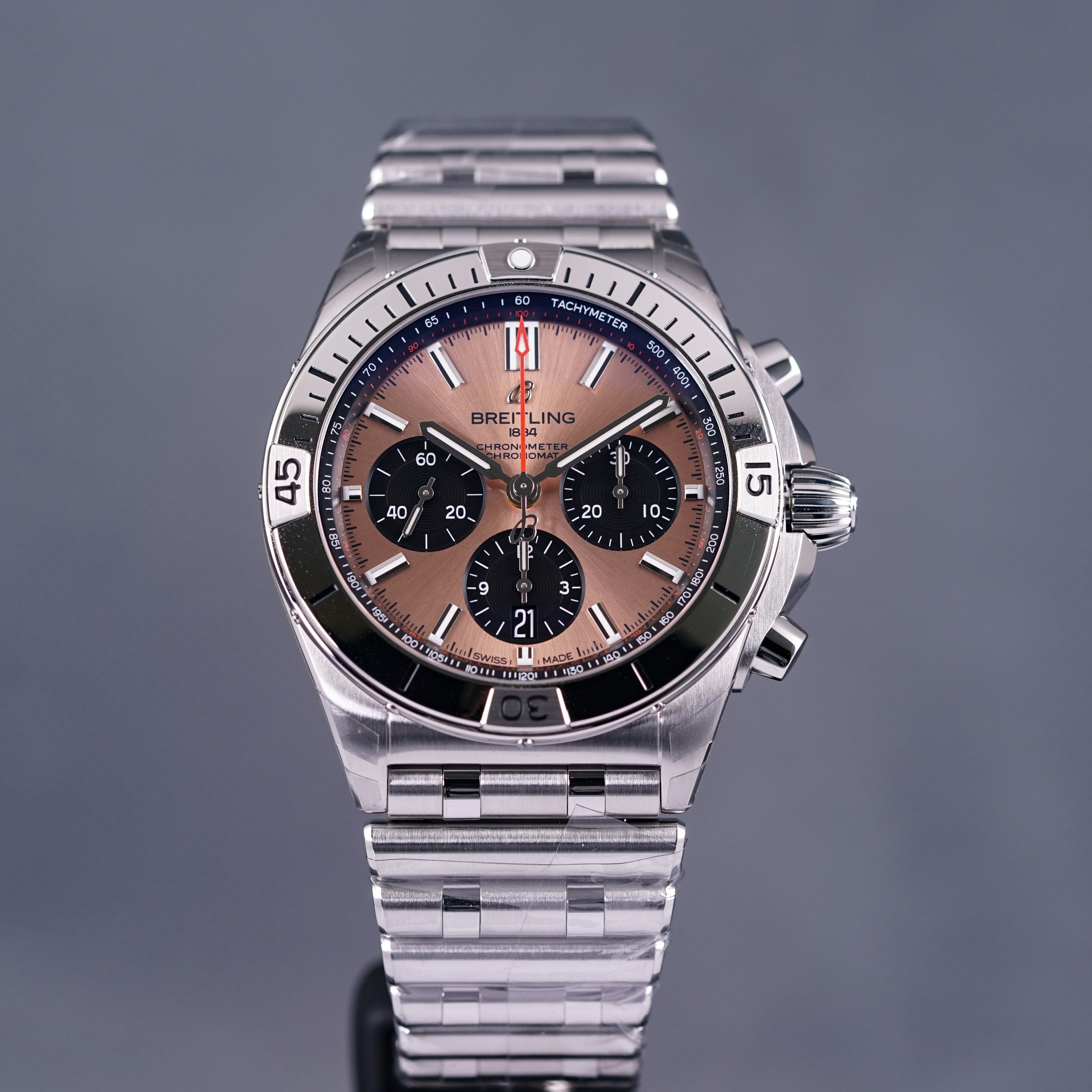 BREITLING CHRONOMAT B01 42MM SALMON DIAL