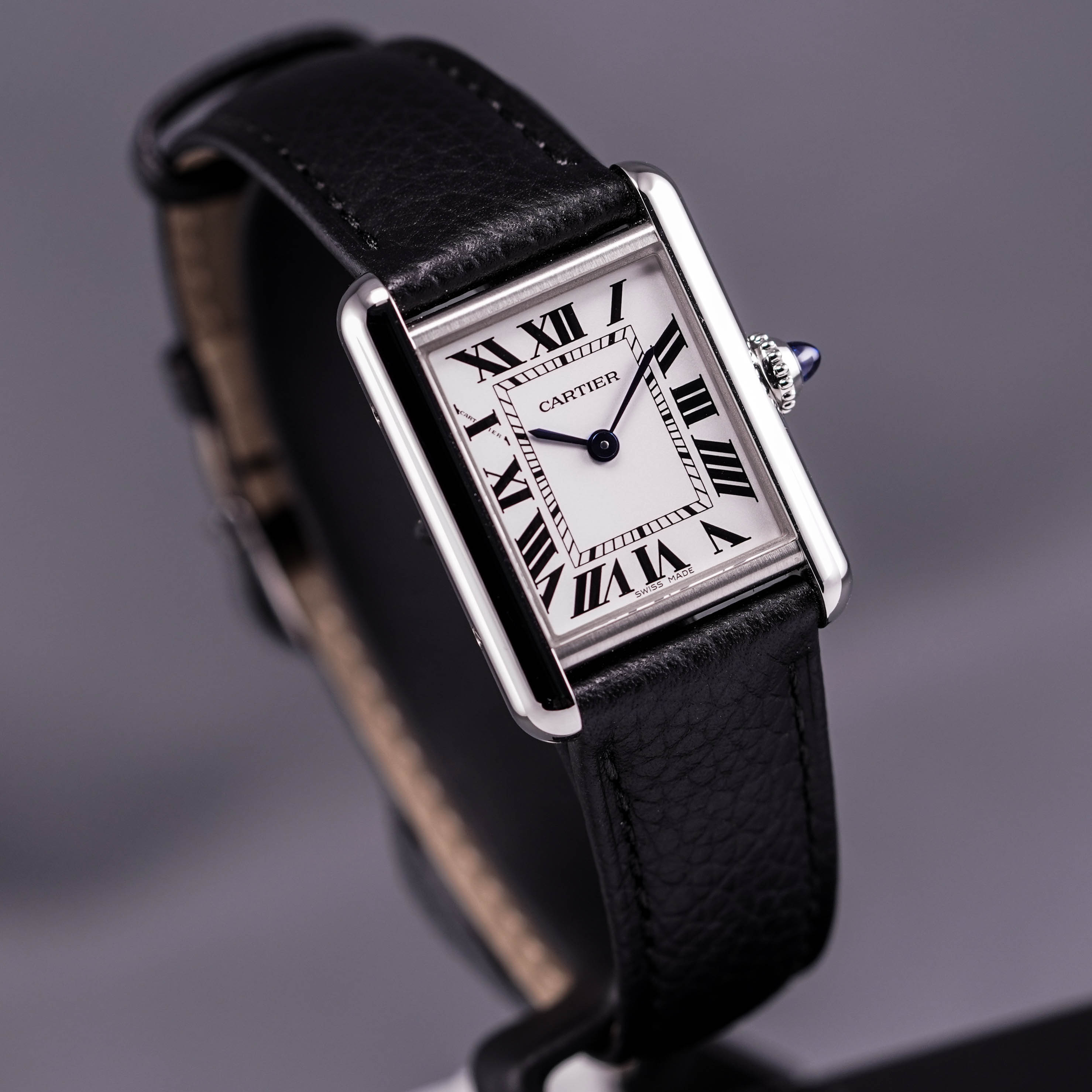 CARTIER TANK MUST DE CARTIER BLACK LEATHER (2022)