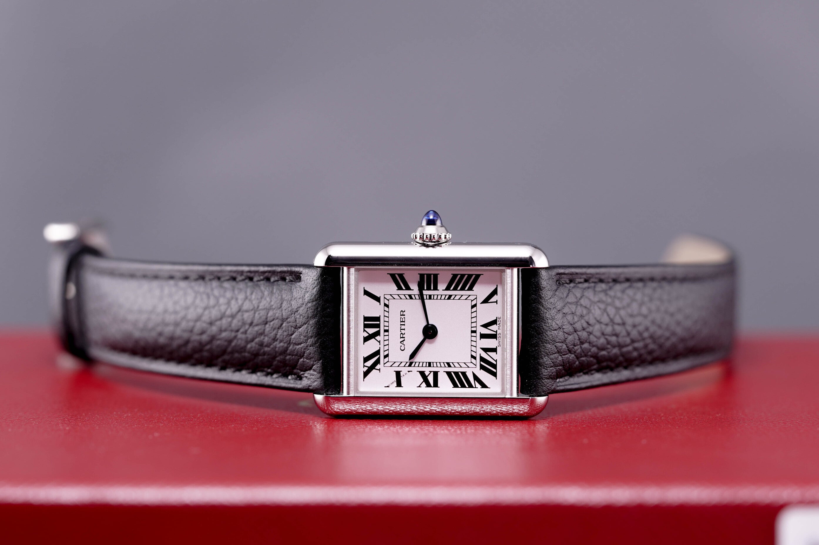 CARTIER TANK MUST DE CARTIER BLACK LEATHER (2022)