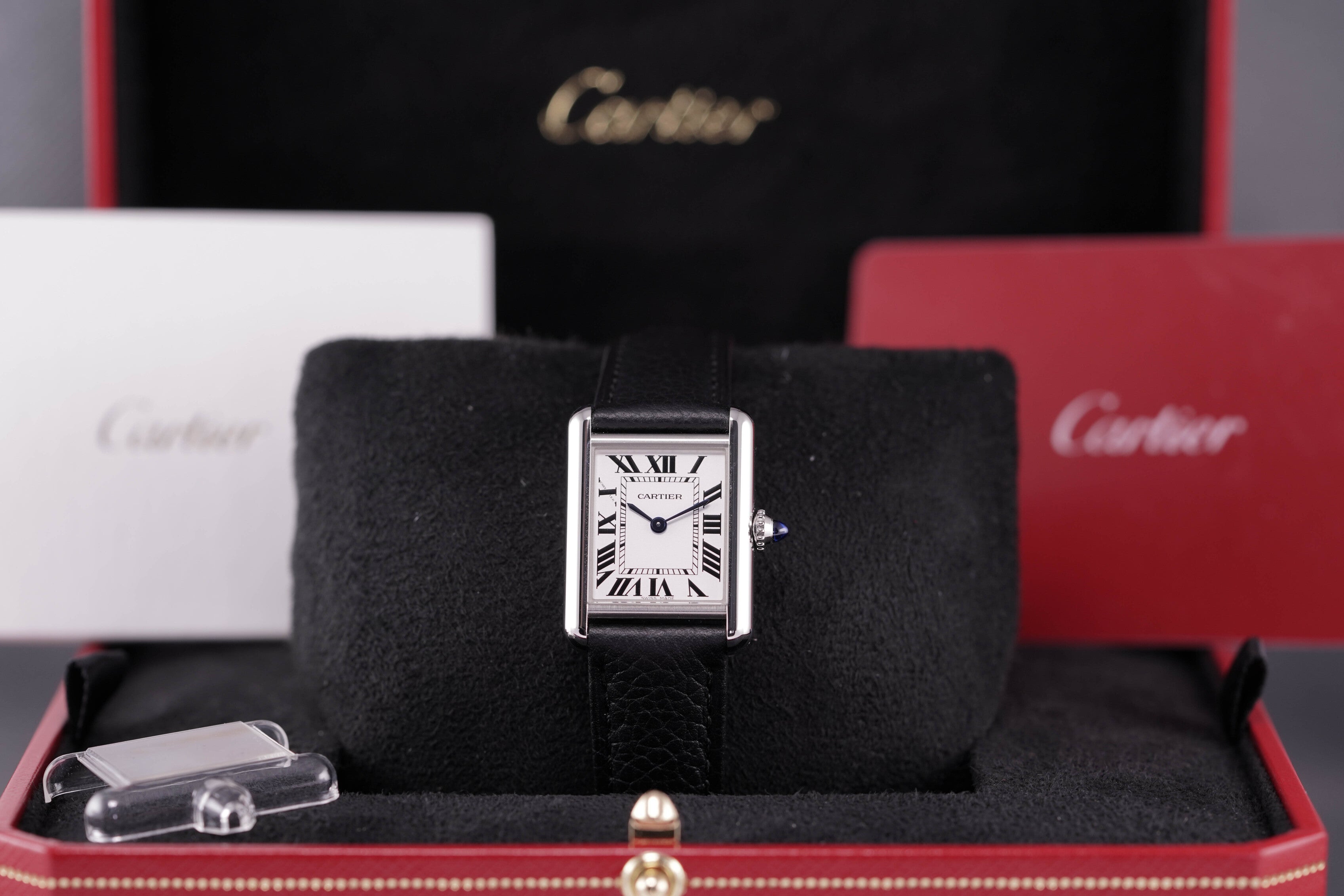 CARTIER TANK MUST DE CARTIER BLACK LEATHER (2022)